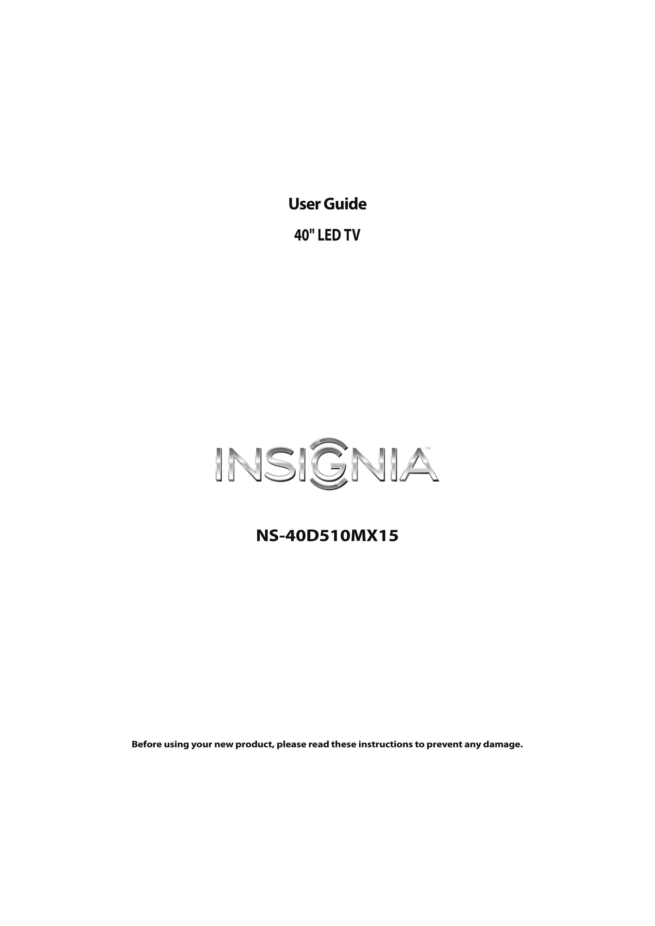 Insignia 40D510MX15 Car Satellite TV System User Manual