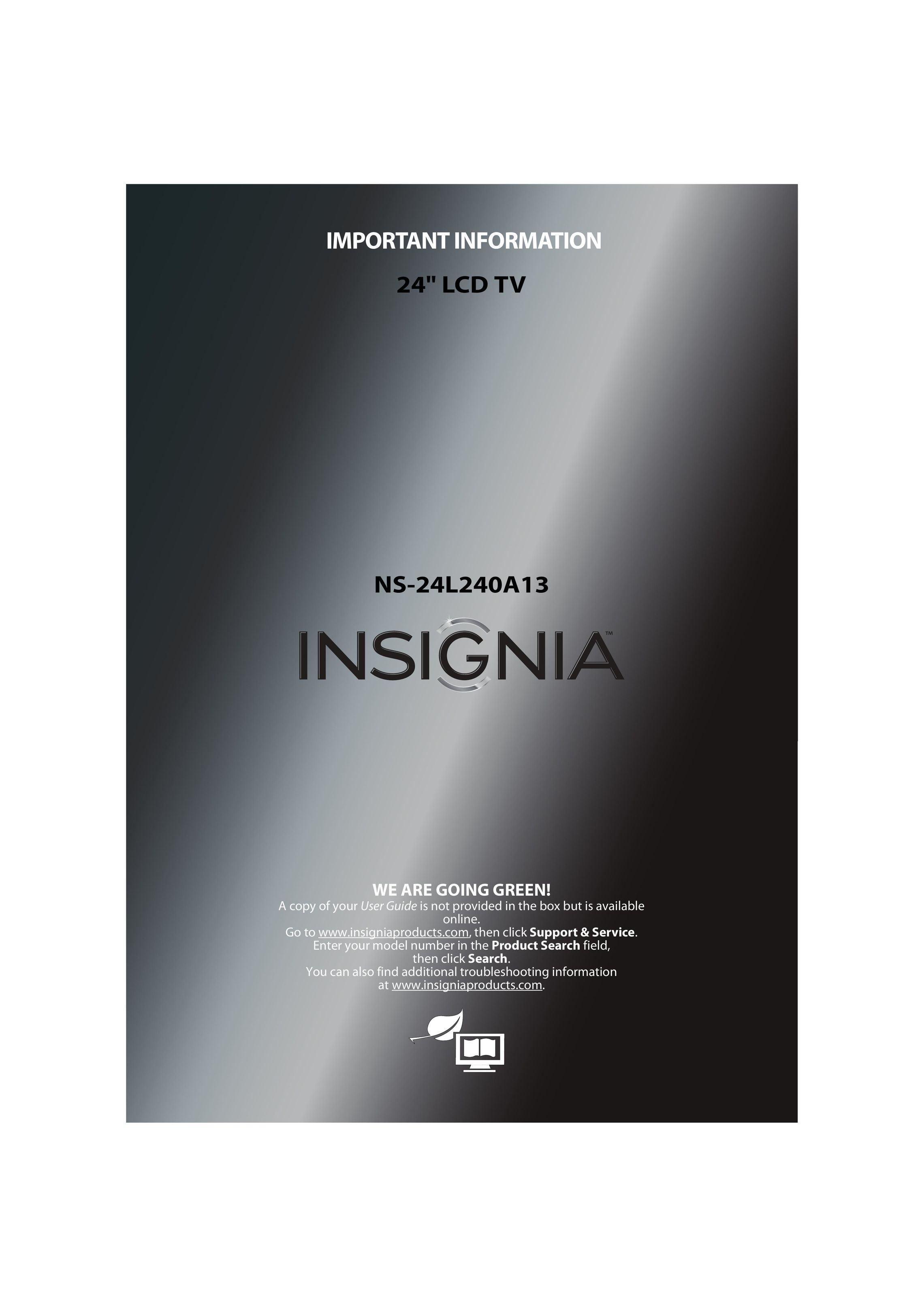 Insignia NS-24L240A13 Car Satellite TV System User Manual