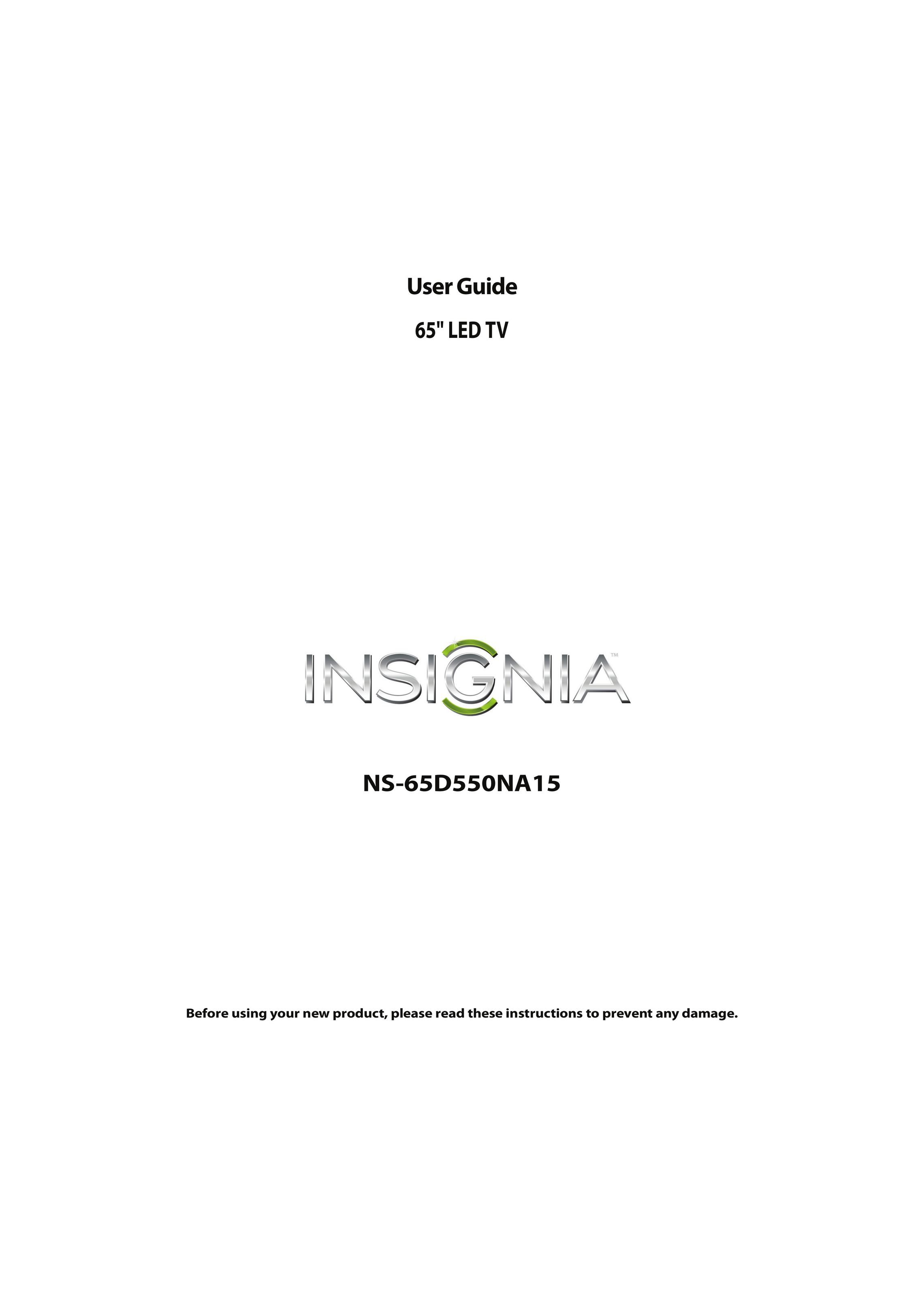 Insignia NS-65D550NA15 Car Satellite TV System User Manual