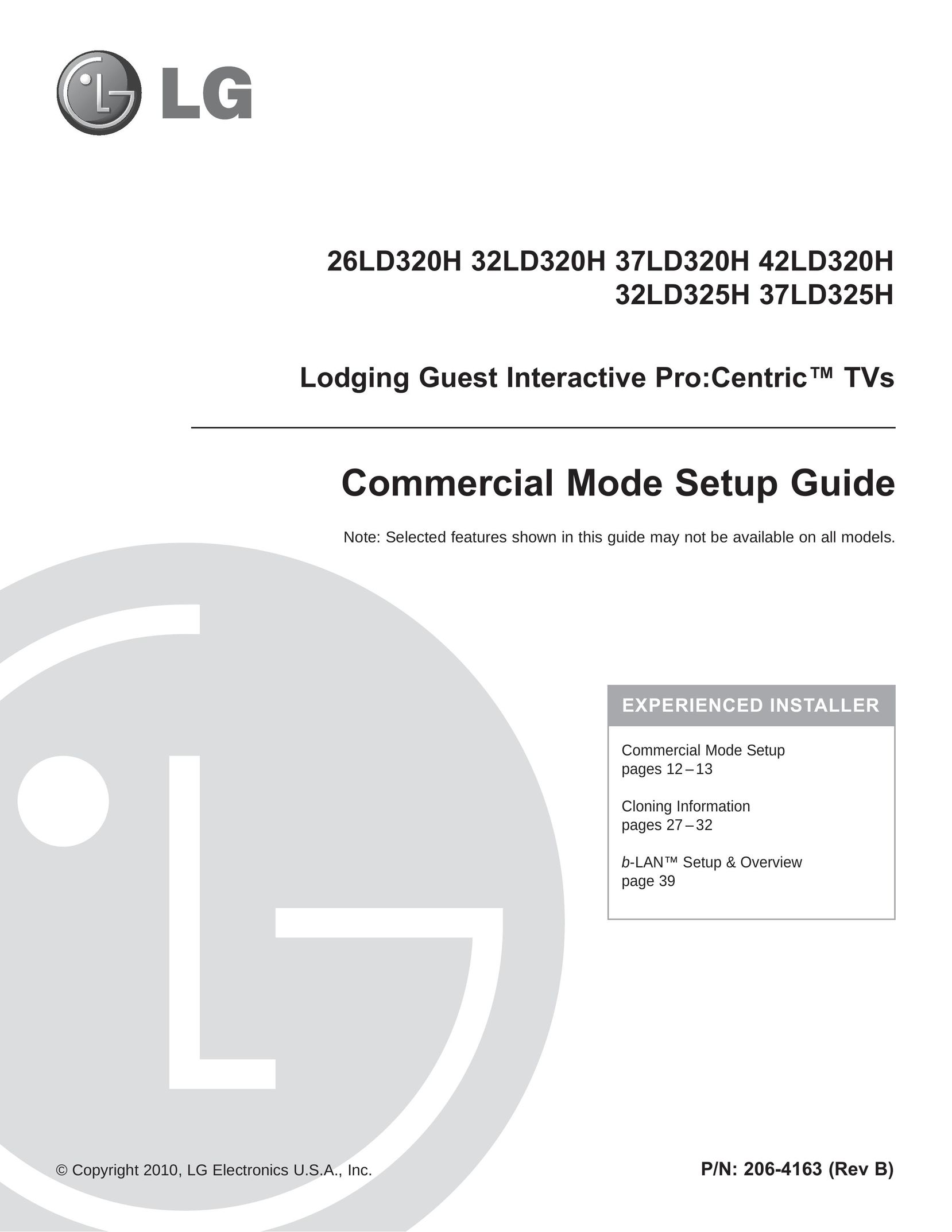 LG Electronics 26LD320H Car Satellite TV System User Manual