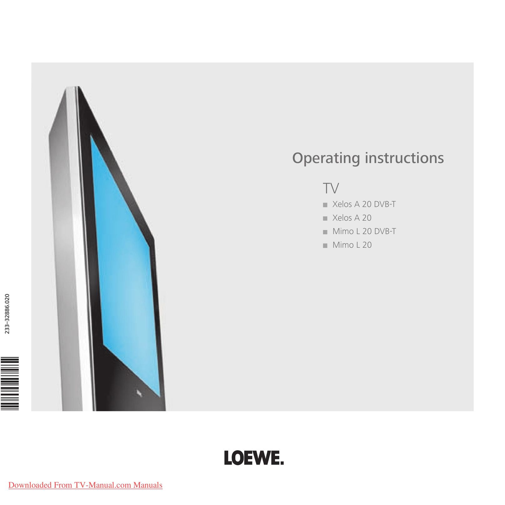 Loewe Xelos A 20 Car Satellite TV System User Manual