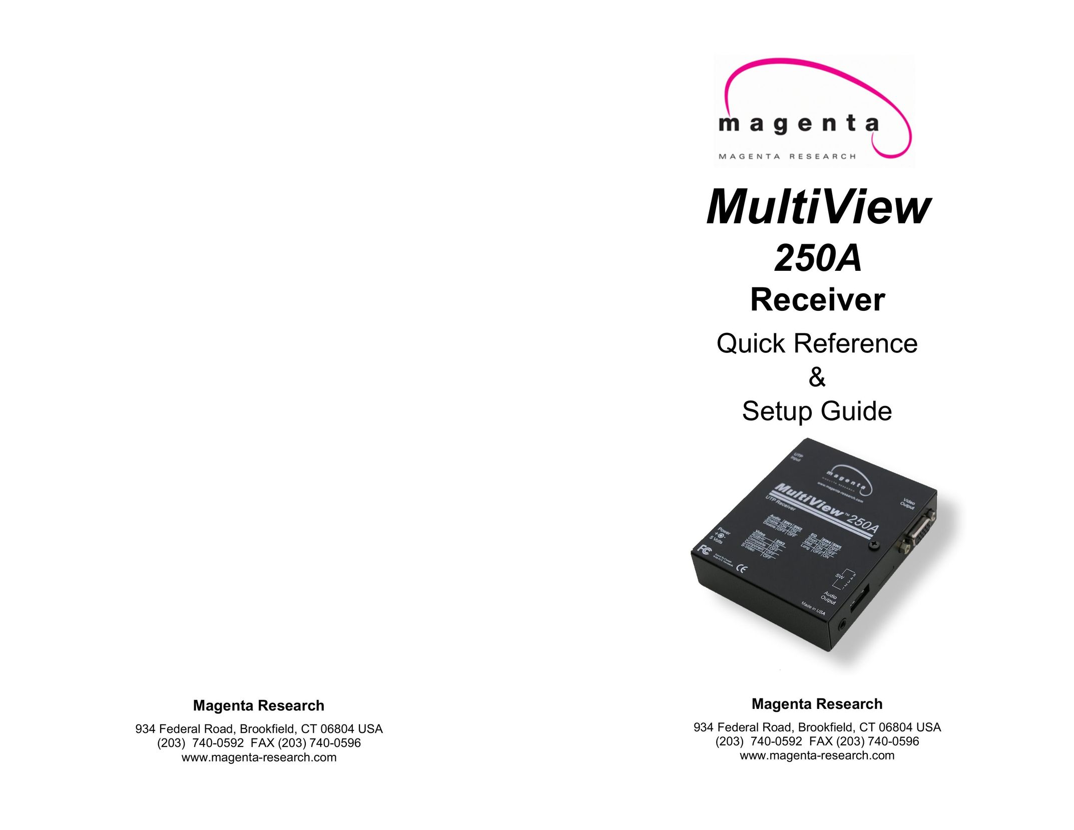 Magenta 250A Car Satellite TV System User Manual