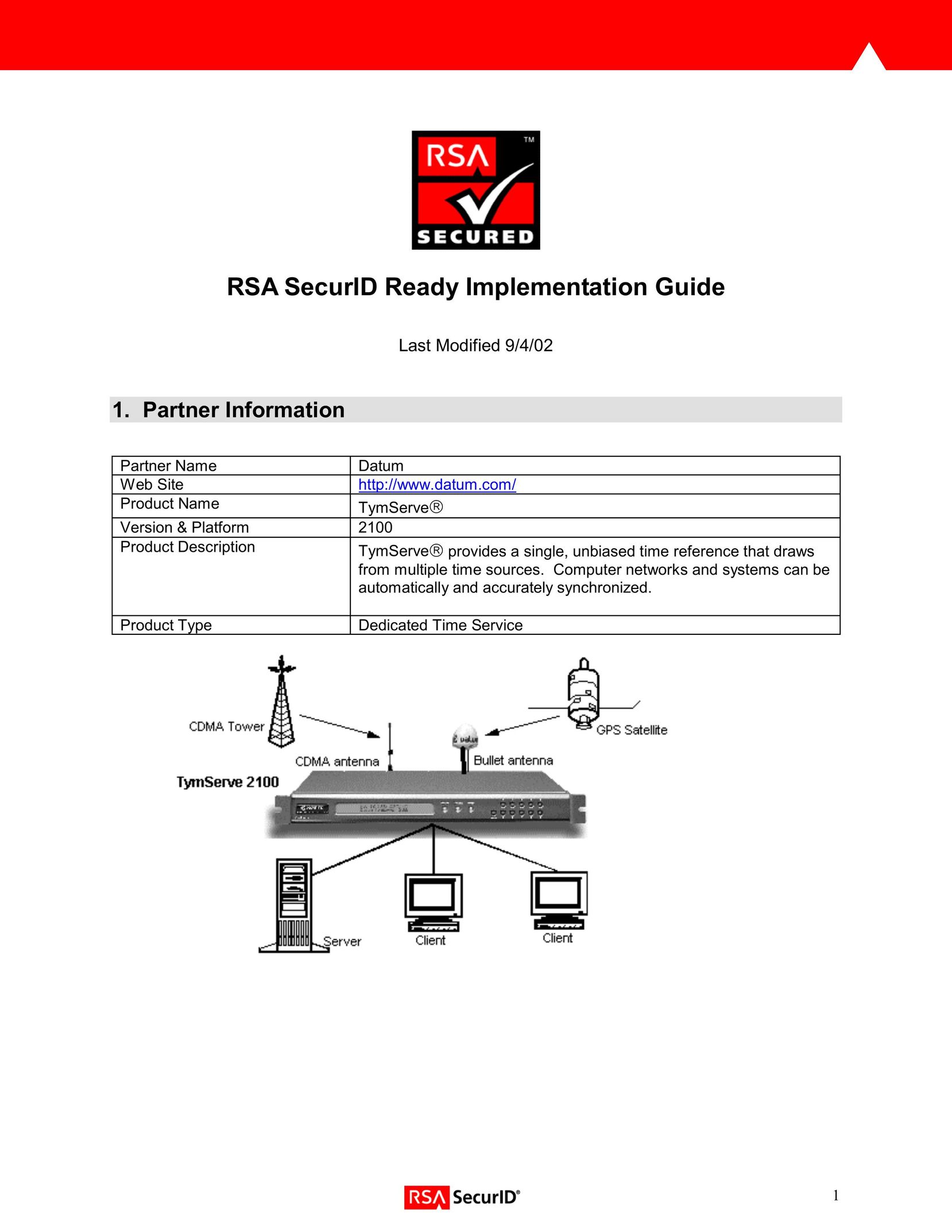 RSA Security 2100 Car Satellite TV System User Manual