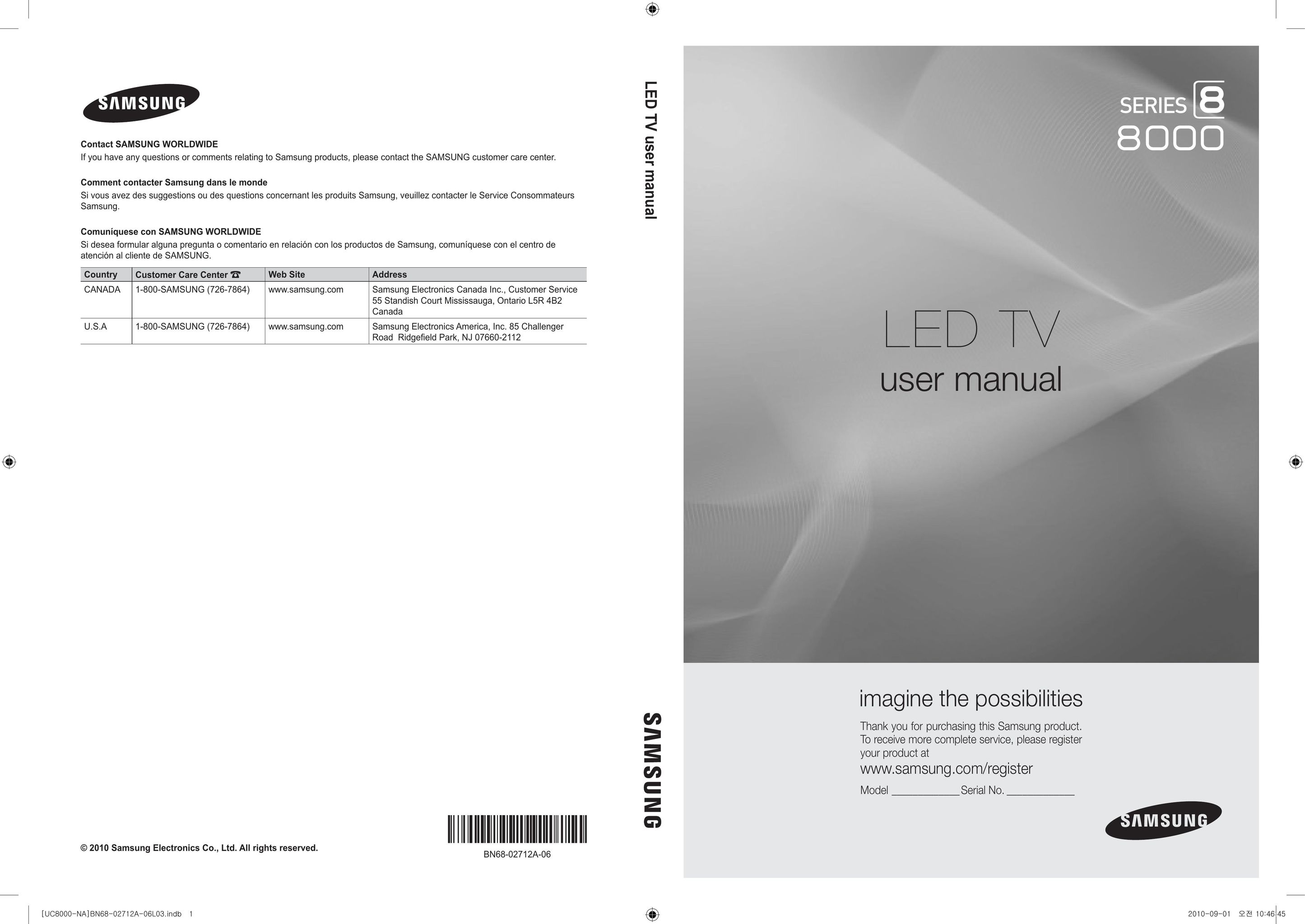Samsung 8000 Car Satellite TV System User Manual