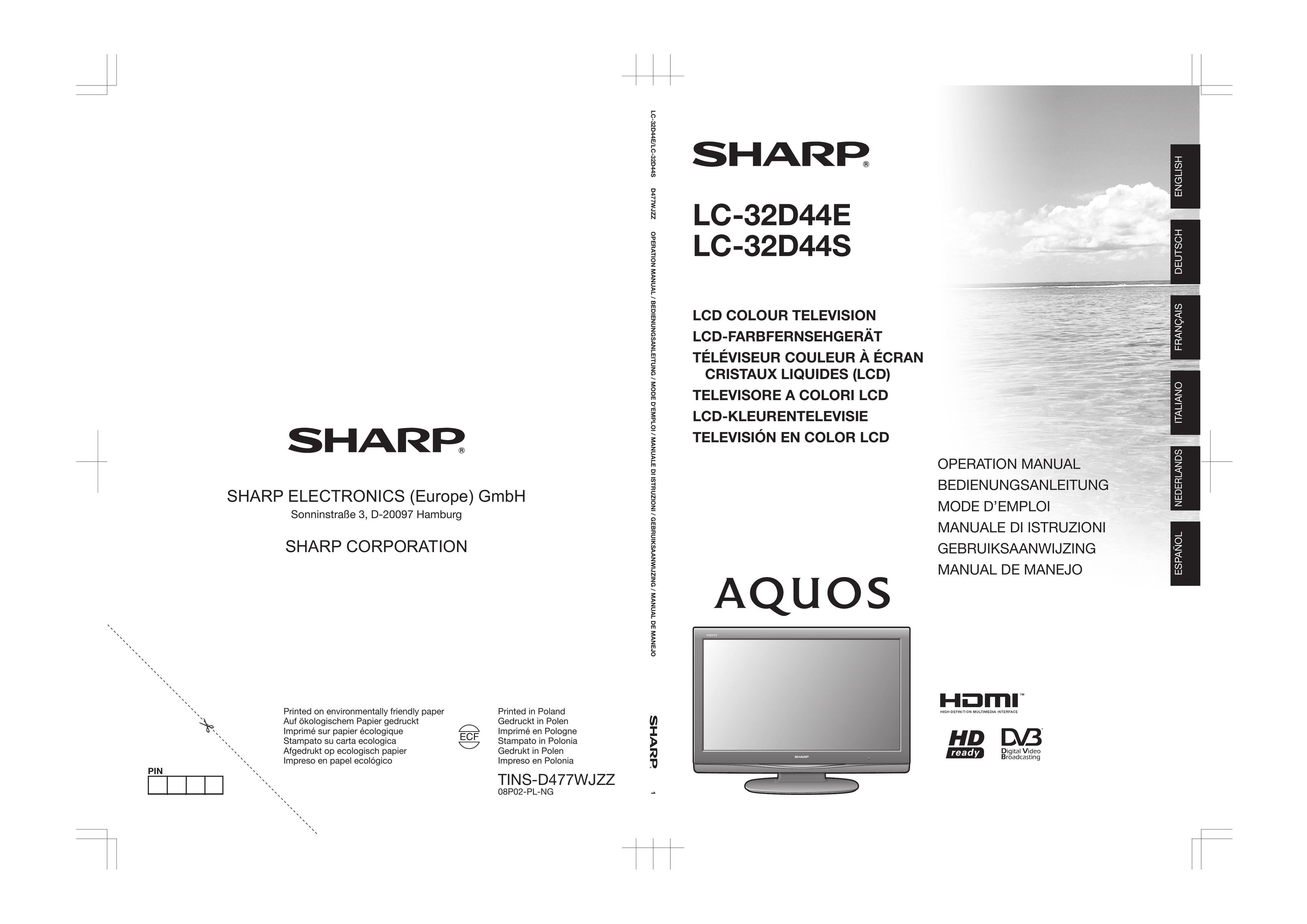 Sharp LC-32D44E Car Satellite TV System User Manual