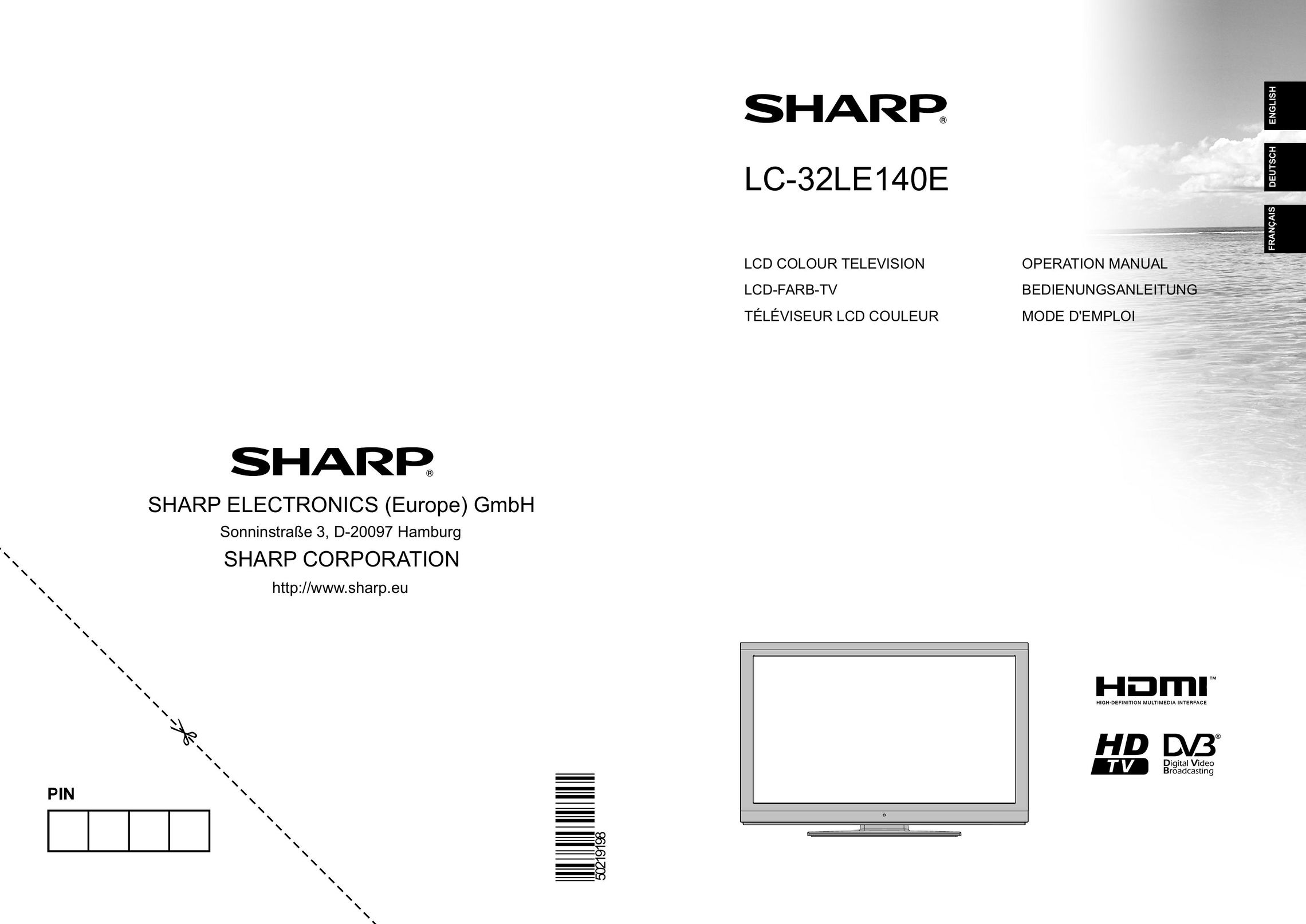 Sharp LC-32LE140E Car Satellite TV System User Manual