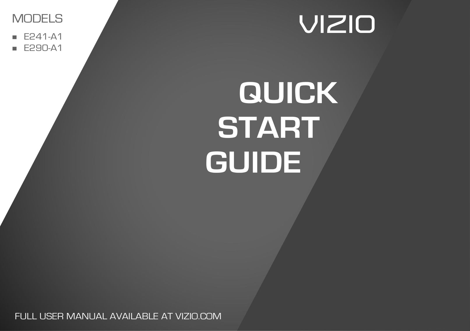 Vizio E241-A1 Car Satellite TV System User Manual