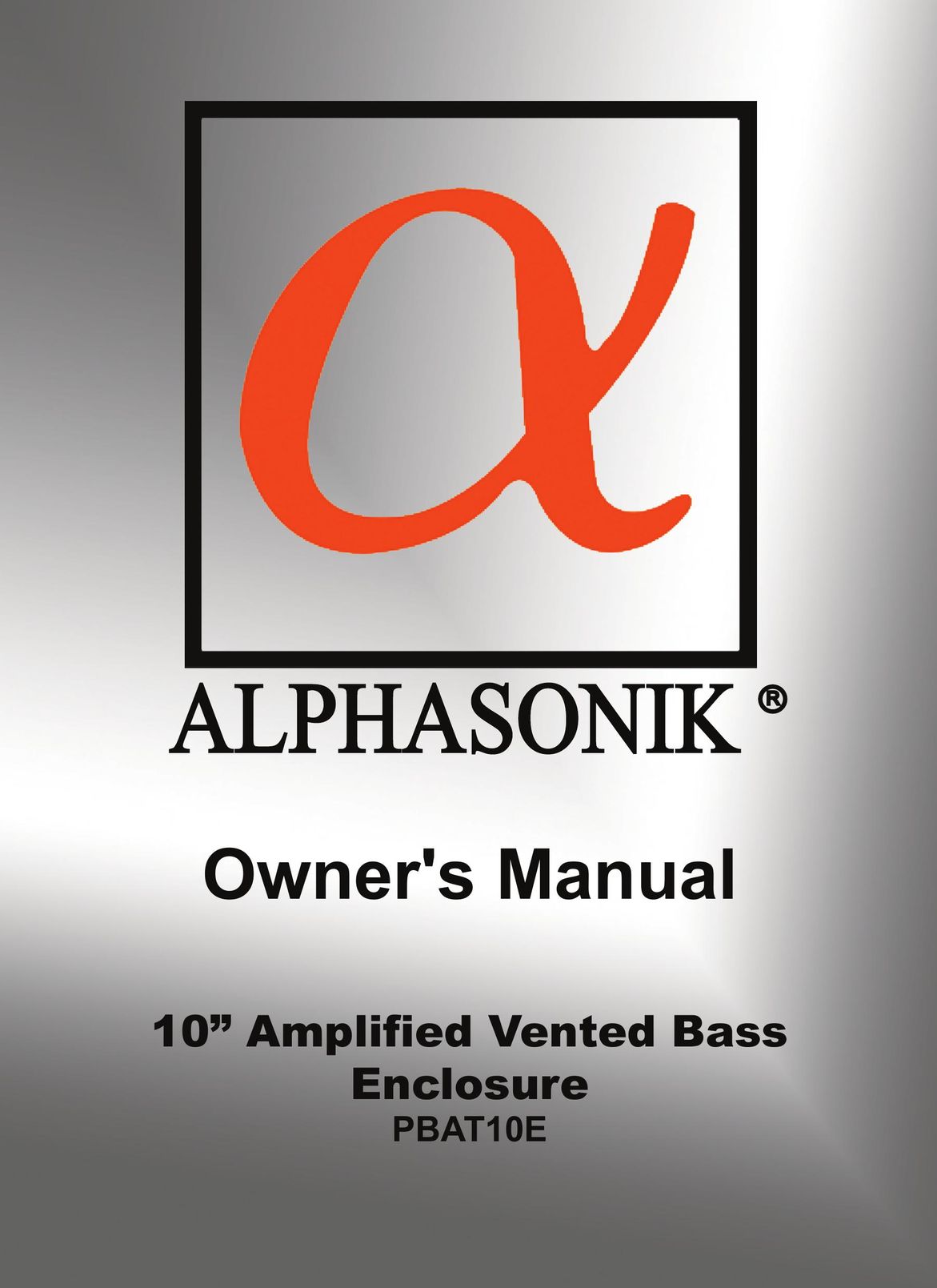 Alphasonik PBAT10E Car Speaker User Manual