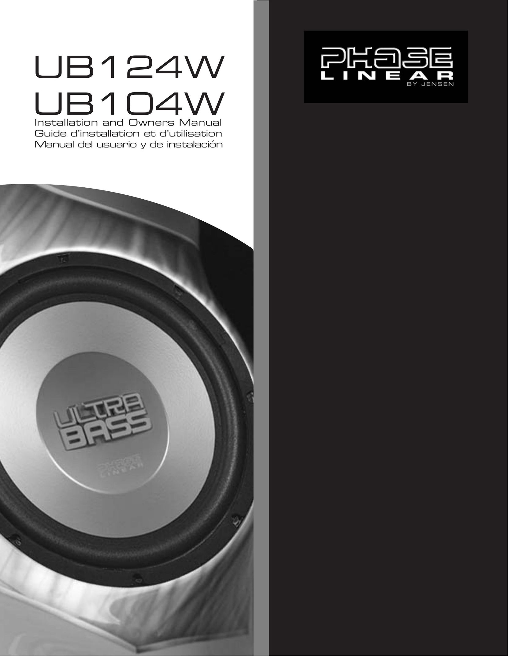 Audiovox UB104W Car Speaker User Manual