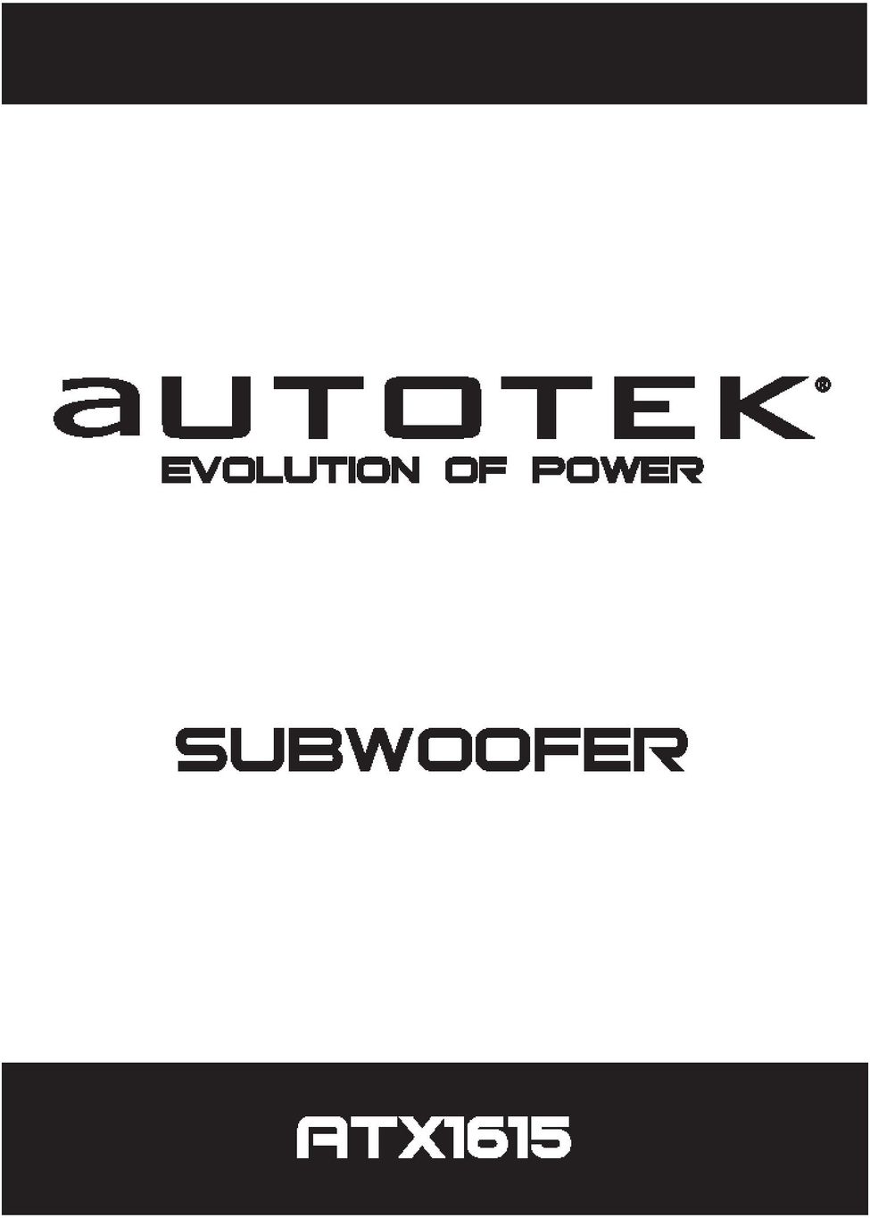 AutoTek ATX1615 Car Speaker User Manual