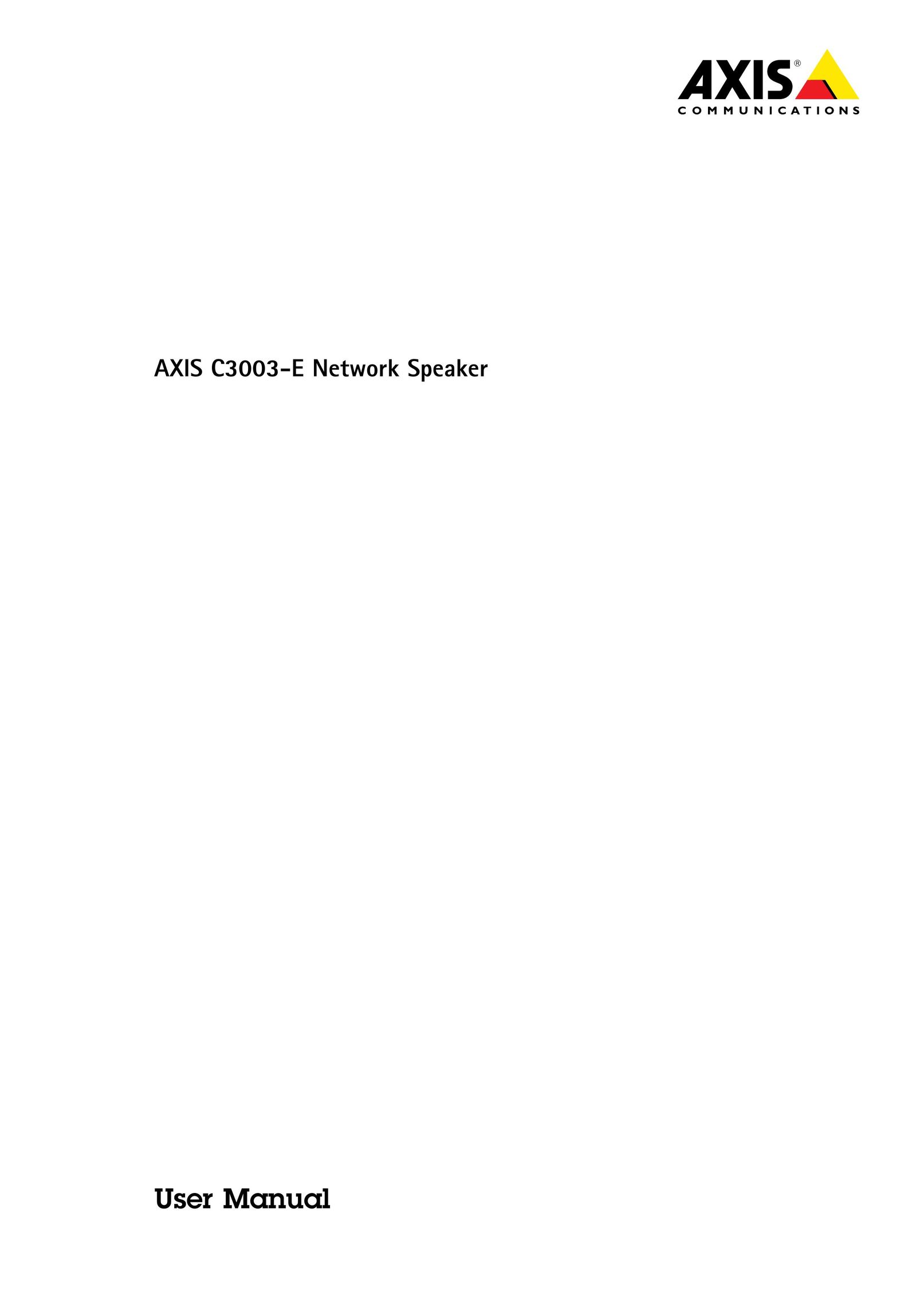 Axis Communications C3003-E Car Speaker User Manual