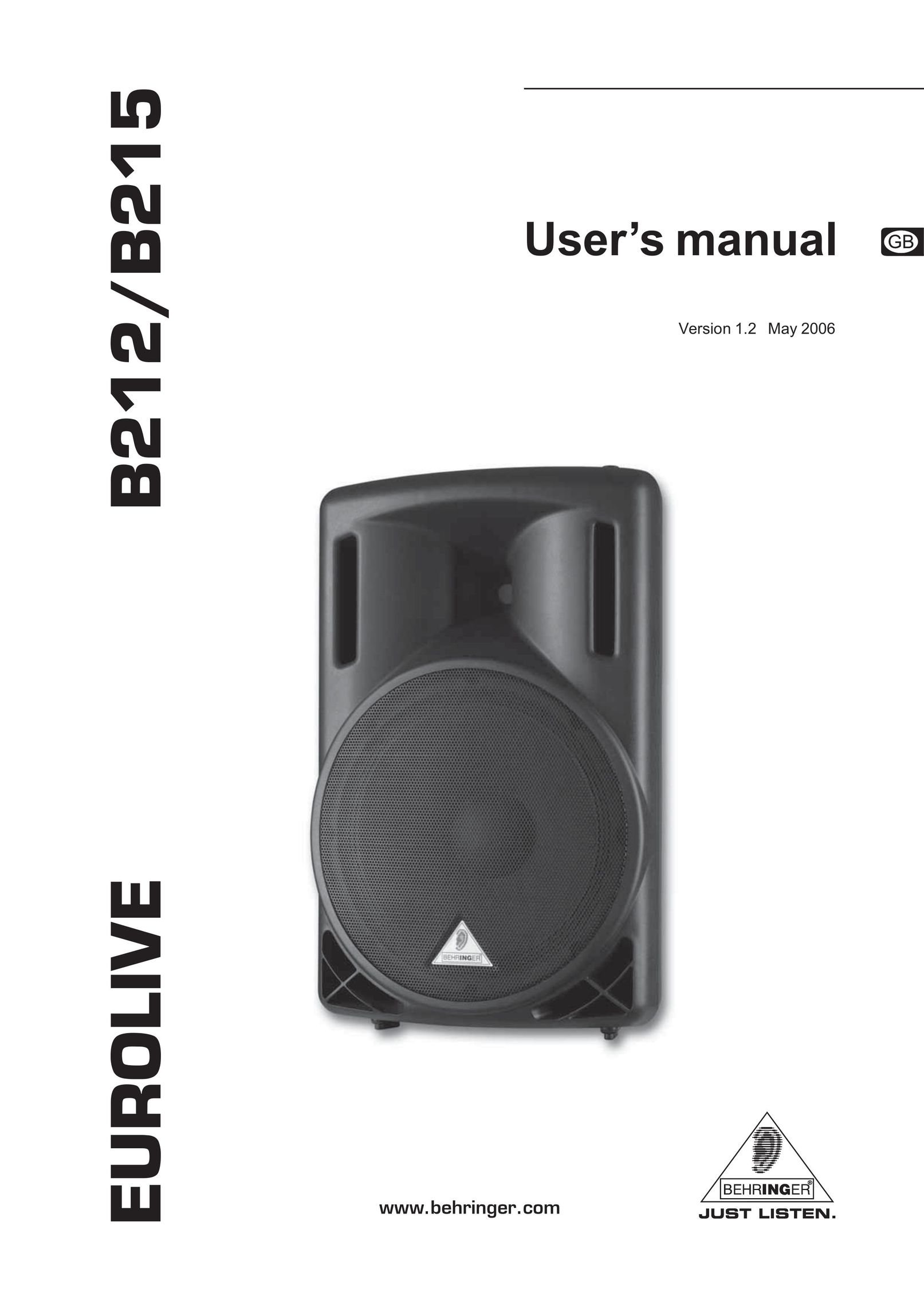 Behringer B212/B215 Car Speaker User Manual