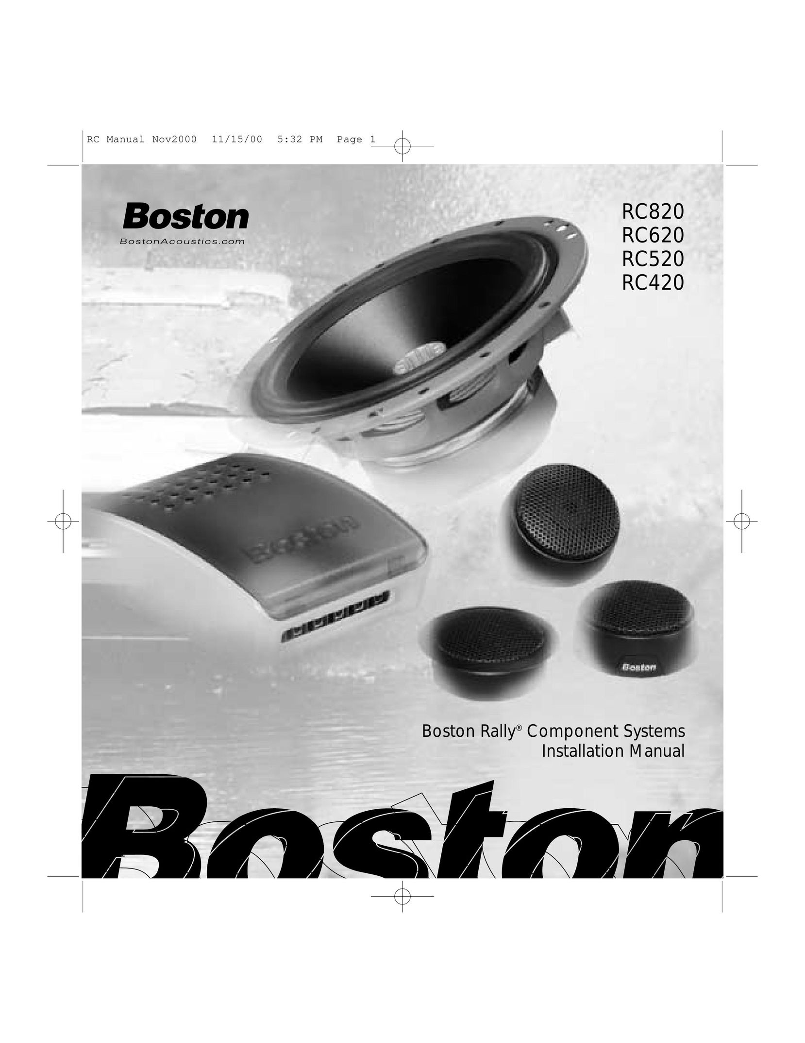 Boston Acoustics RC420 Car Speaker User Manual