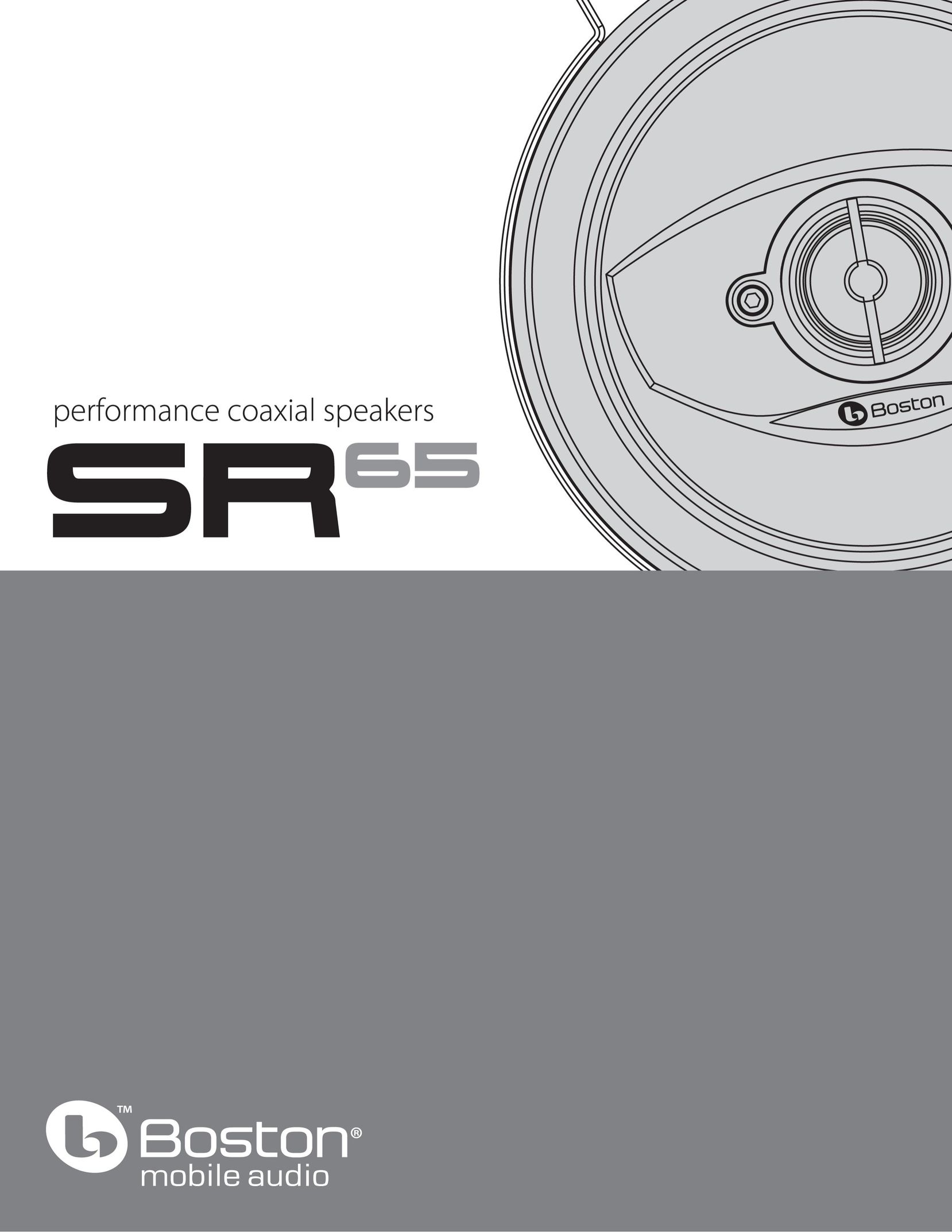 Boston Acoustics SR65 Car Speaker User Manual