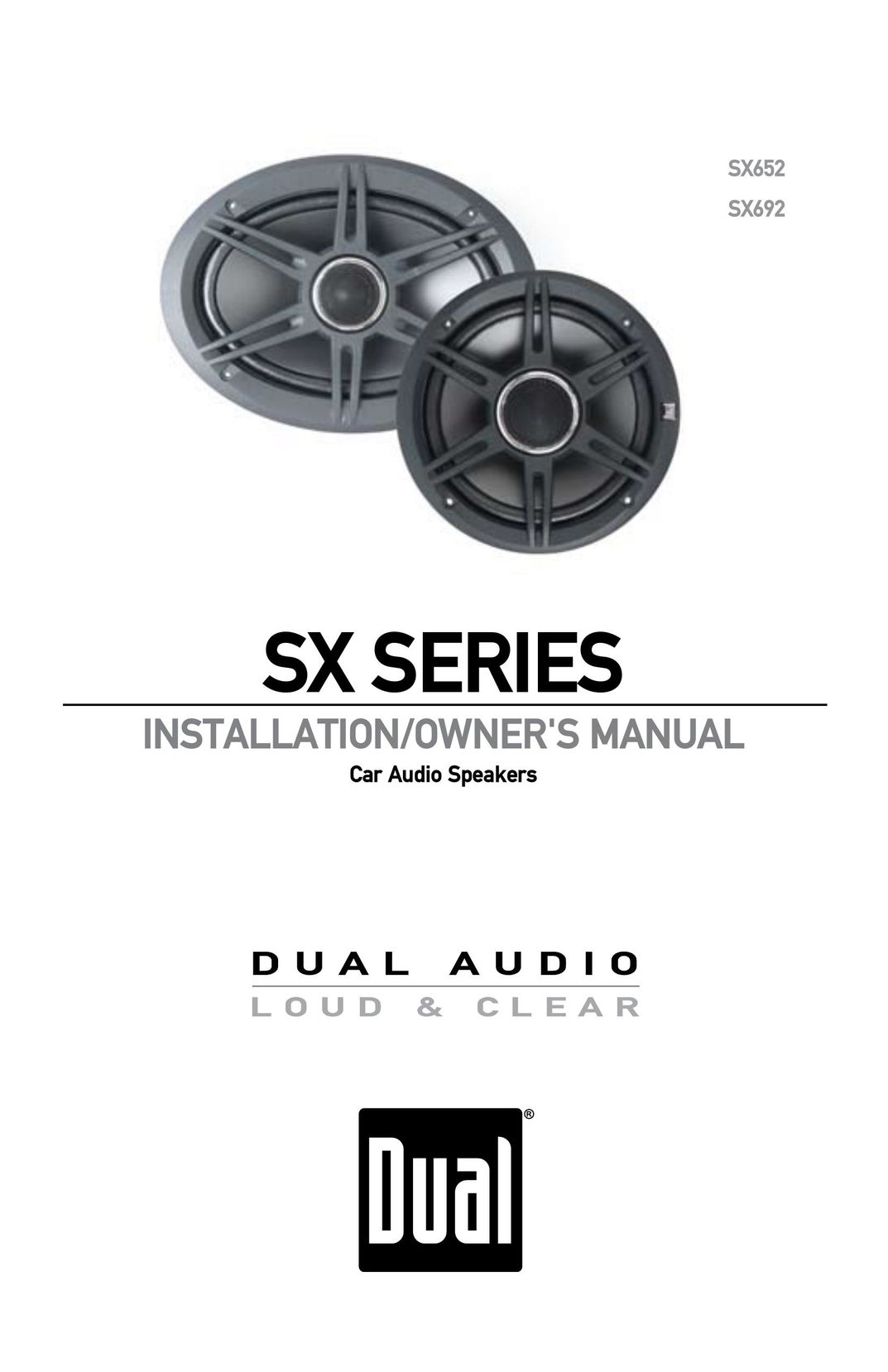 Dual SX652 Car Speaker User Manual