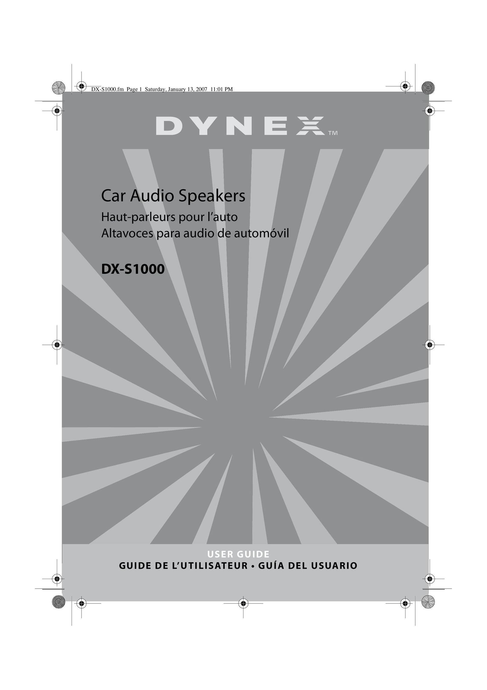 Dynex DX-S1000 Car Speaker User Manual