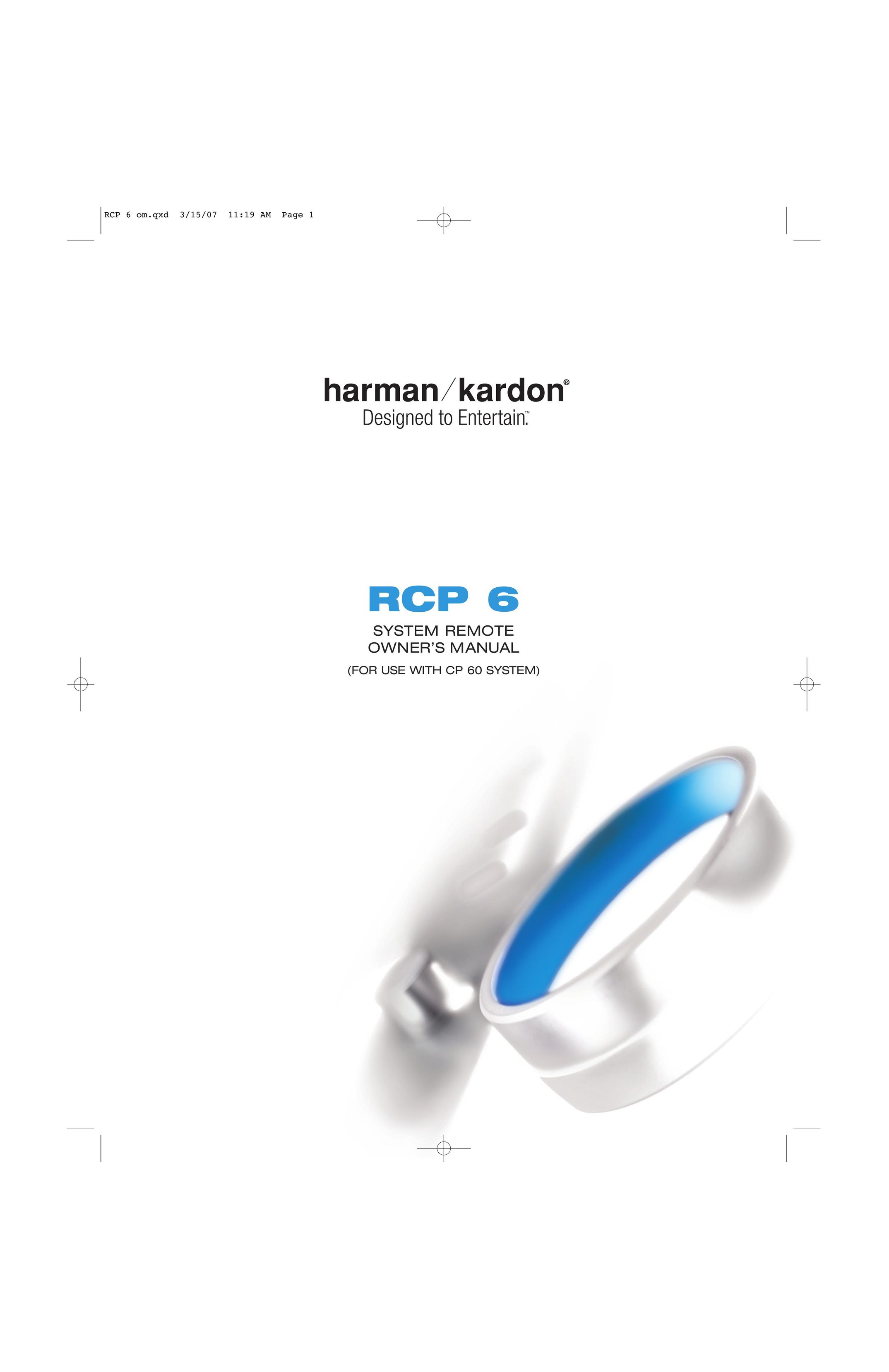 Harman-Kardon RCP 6 Car Speaker User Manual