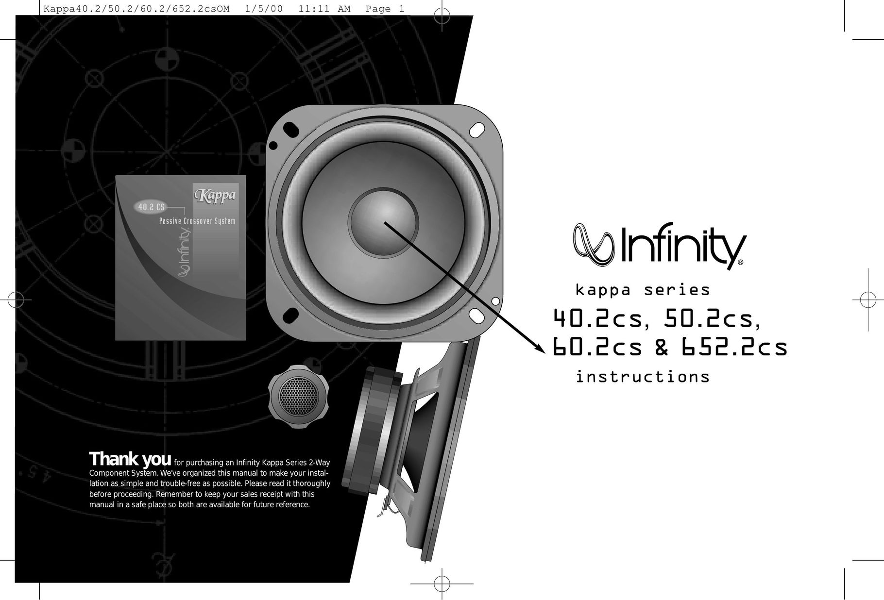 Infinity 60.2CS Car Speaker User Manual