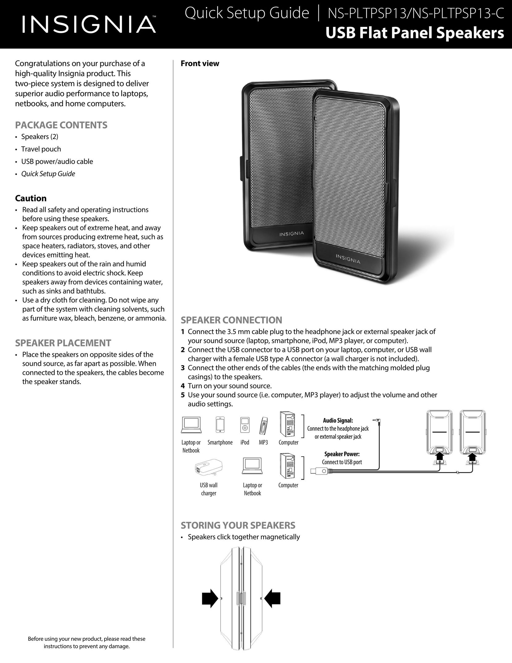 Insignia NS-PLTPSP13-C Car Speaker User Manual
