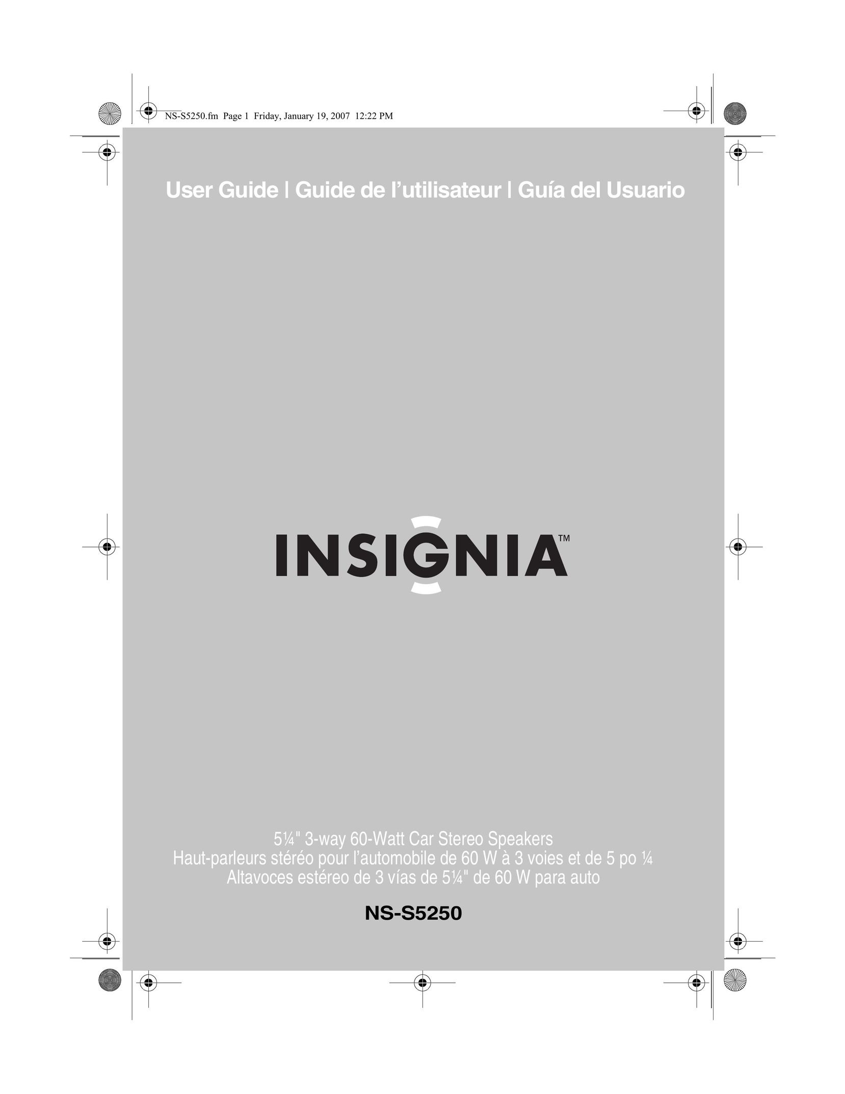 Insignia NS-S5250 Car Speaker User Manual