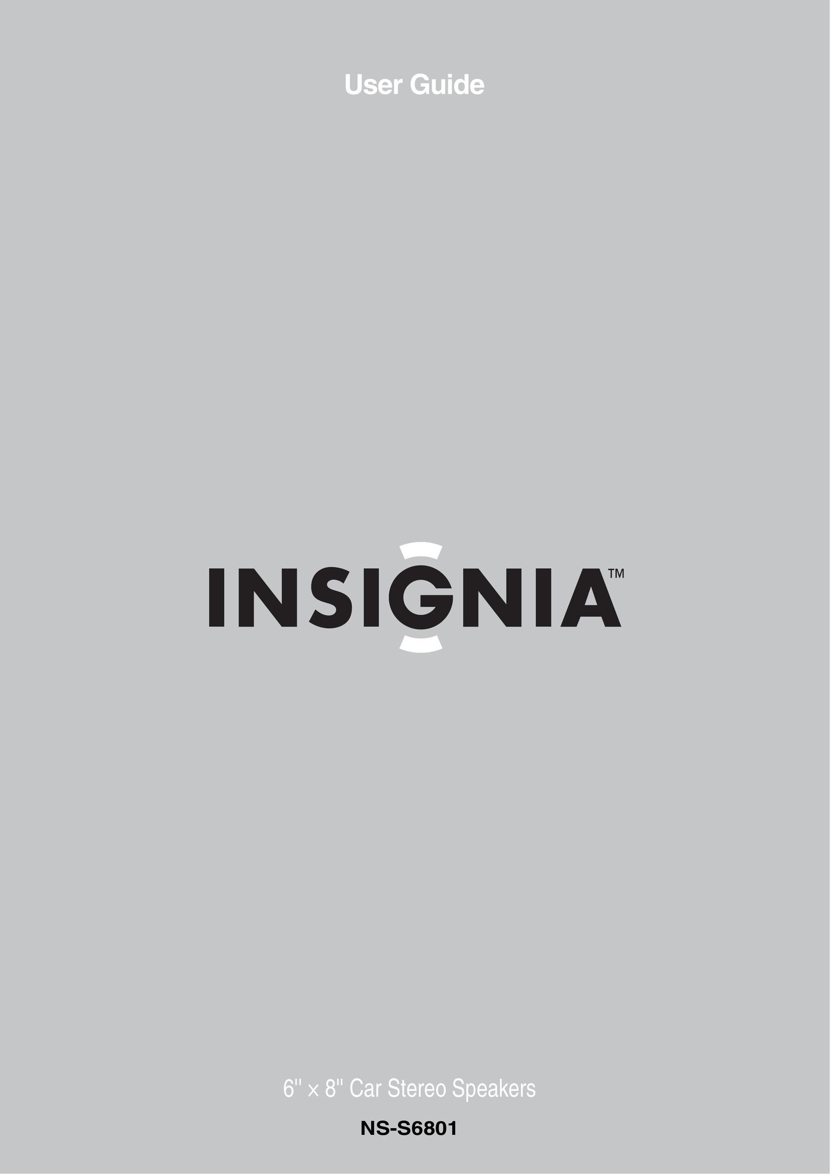 Insignia NS-S6801 Car Speaker User Manual