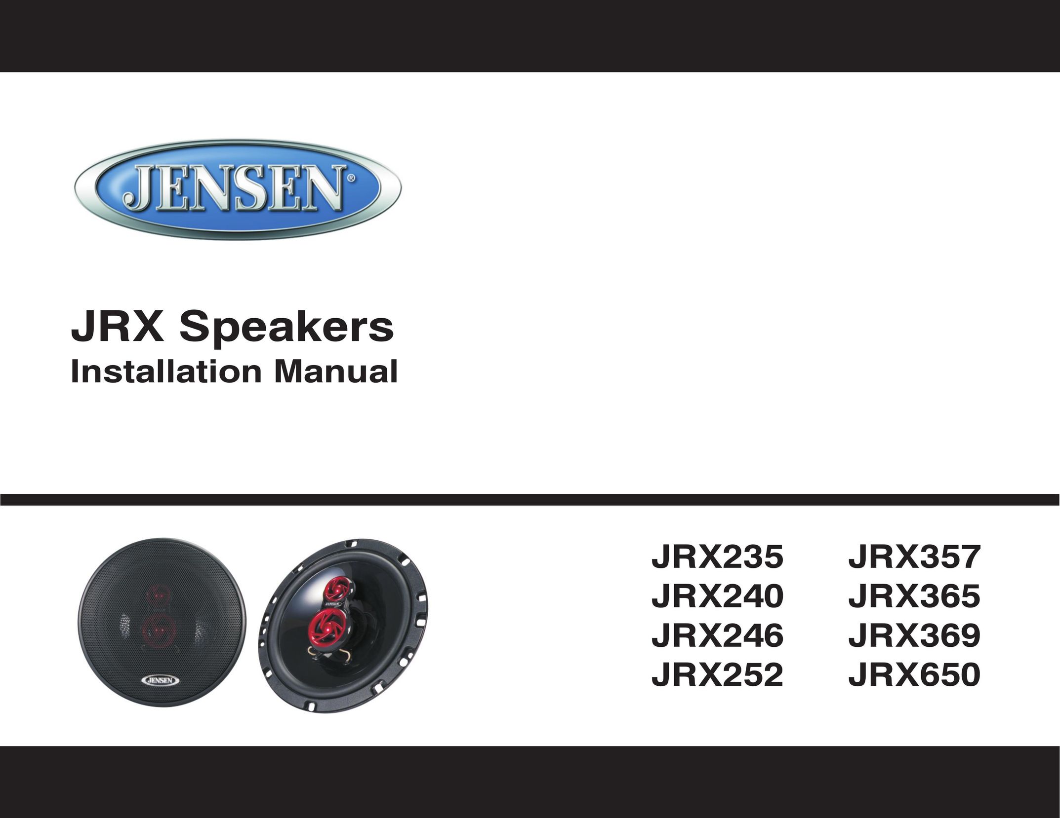 Jensen JRX365 Car Speaker User Manual