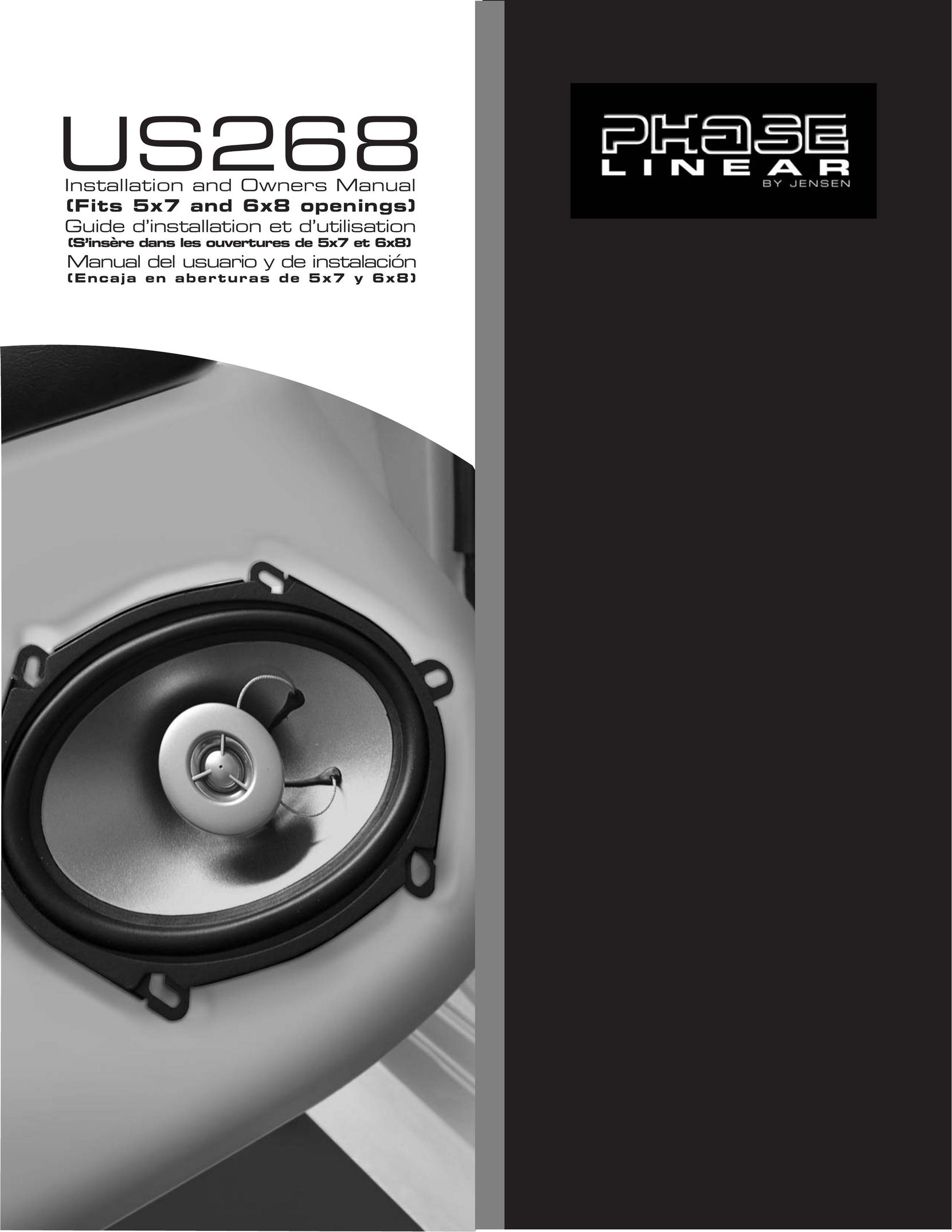 Jensen US268 Car Speaker User Manual