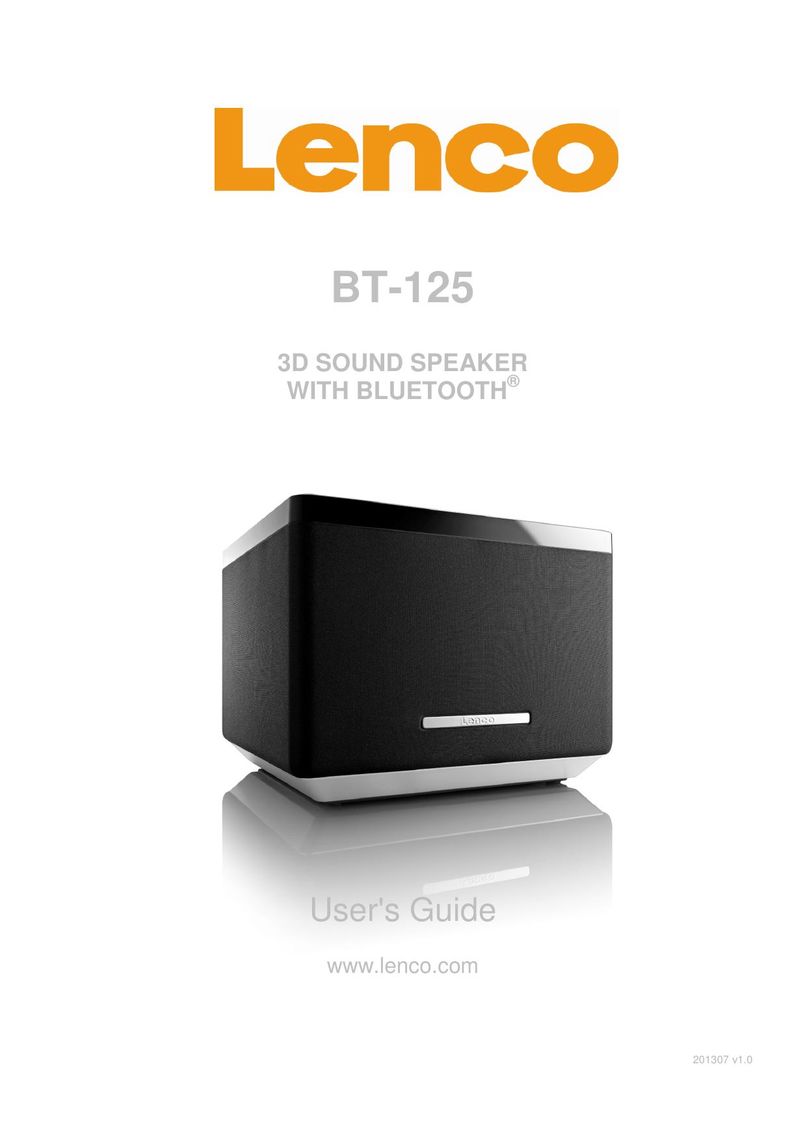 Lenco Marine BT-125 Car Speaker User Manual