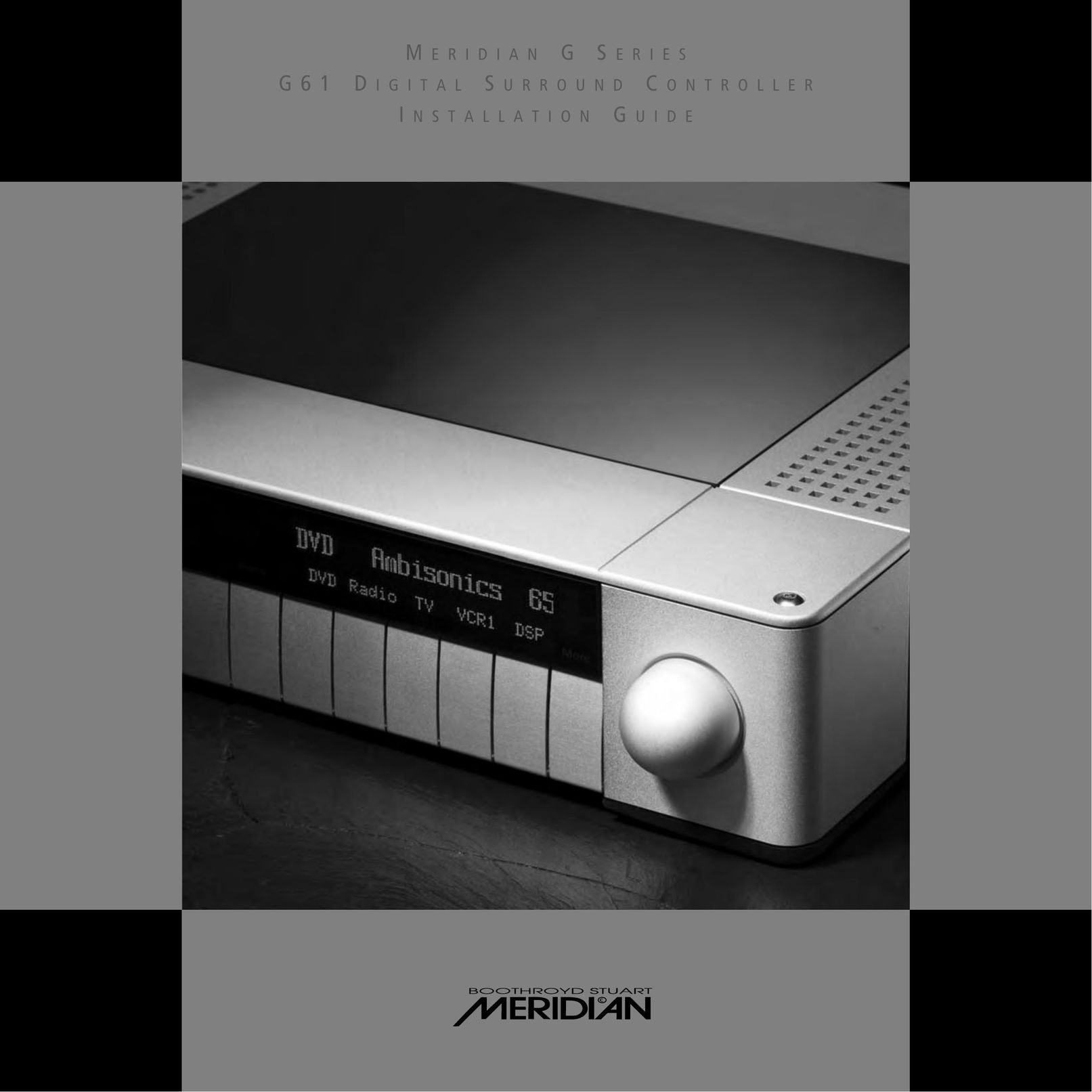 Meridian Audio G61 Car Speaker User Manual