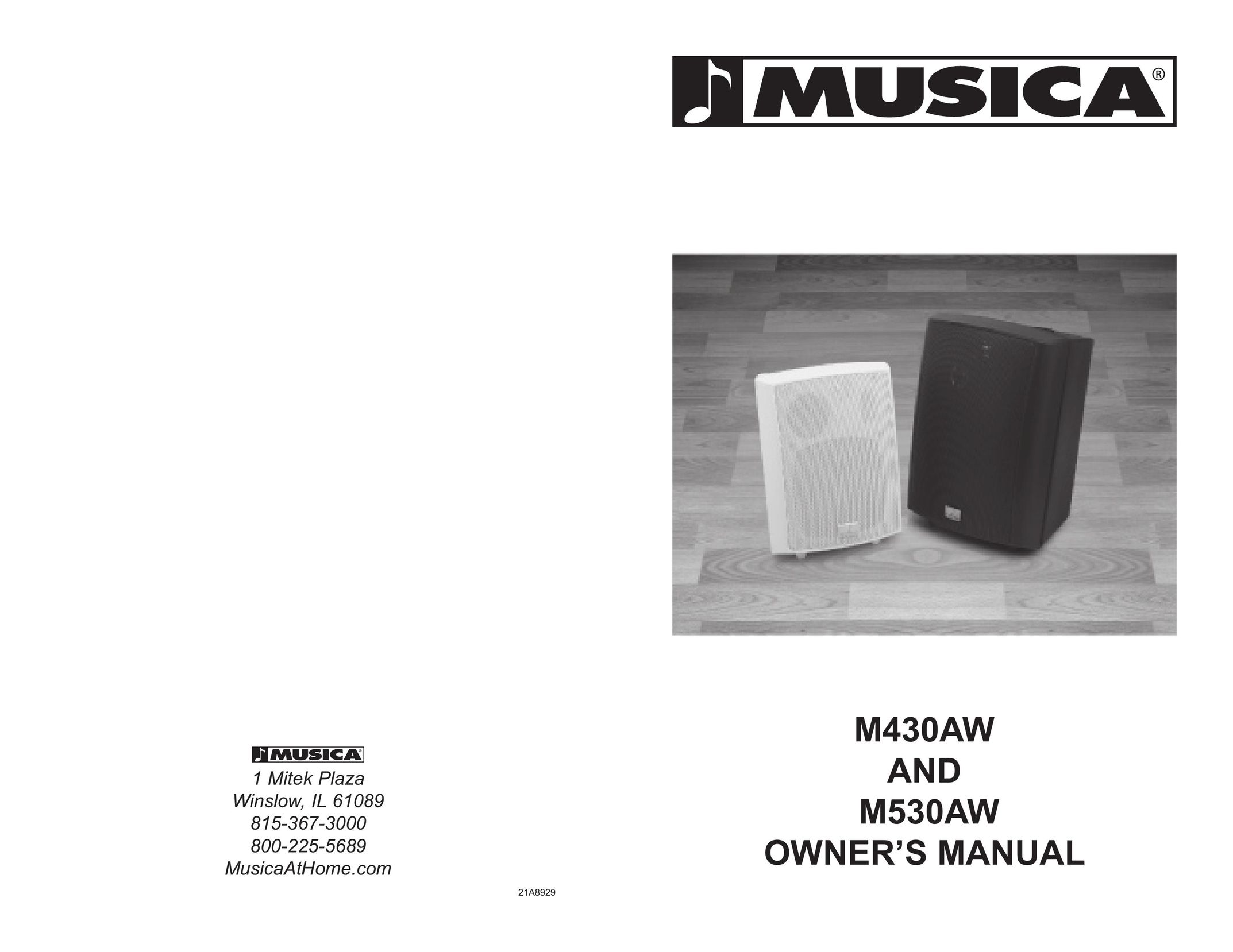Musica m430aw Car Speaker User Manual