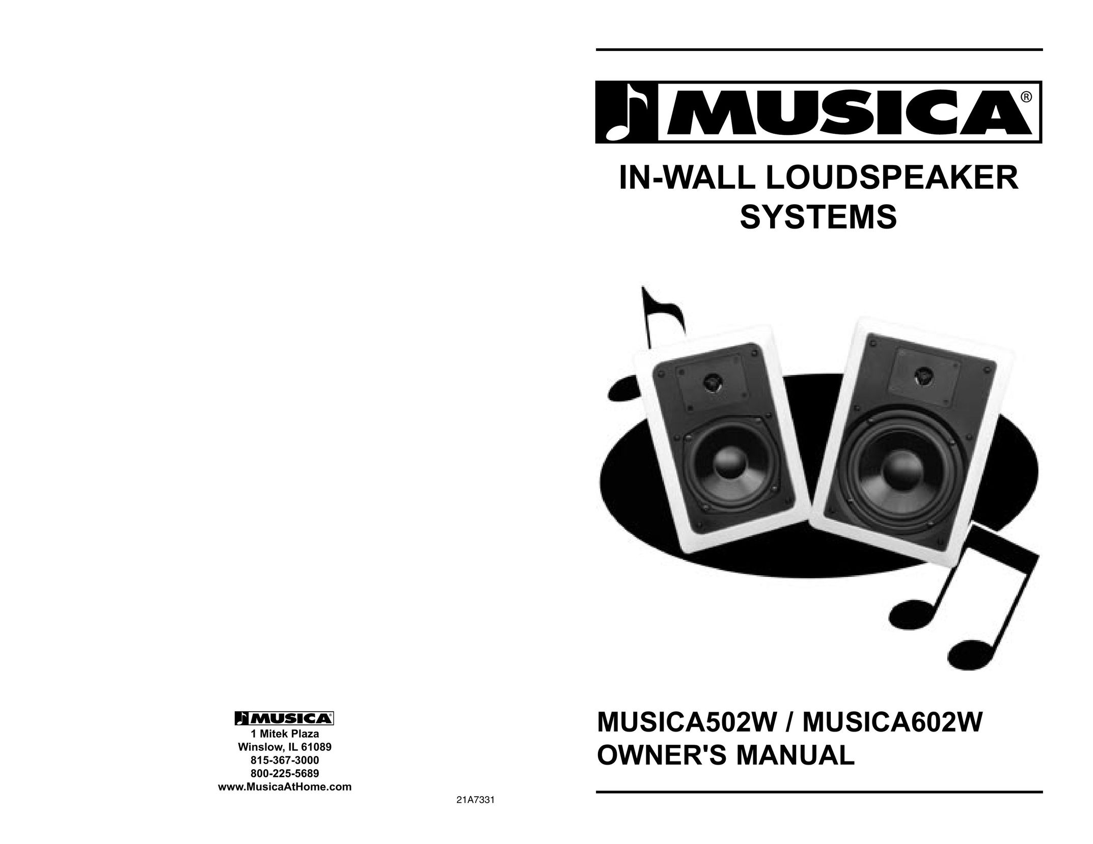 Musica MUSICA502W Car Speaker User Manual