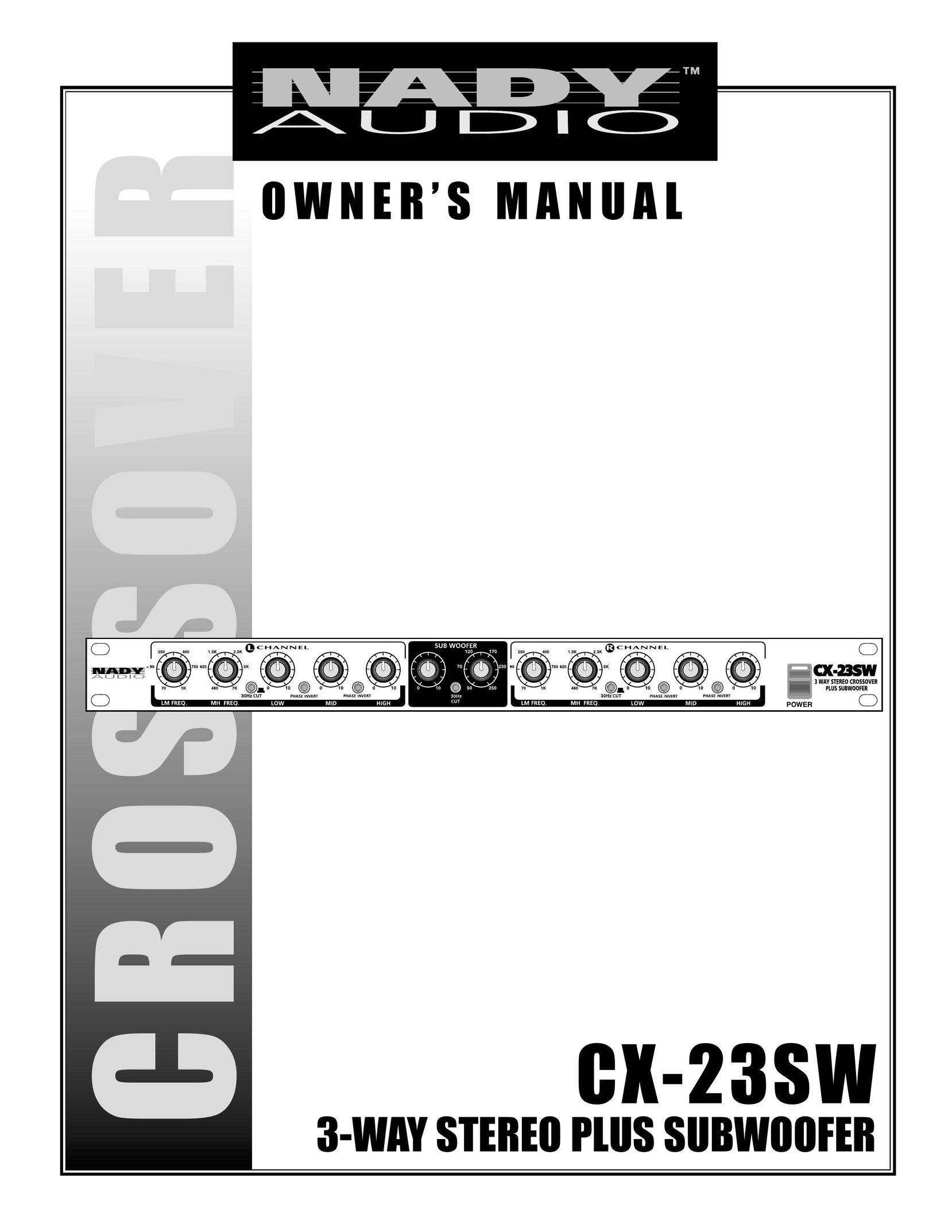 Nady Systems CX-23SW Car Speaker User Manual