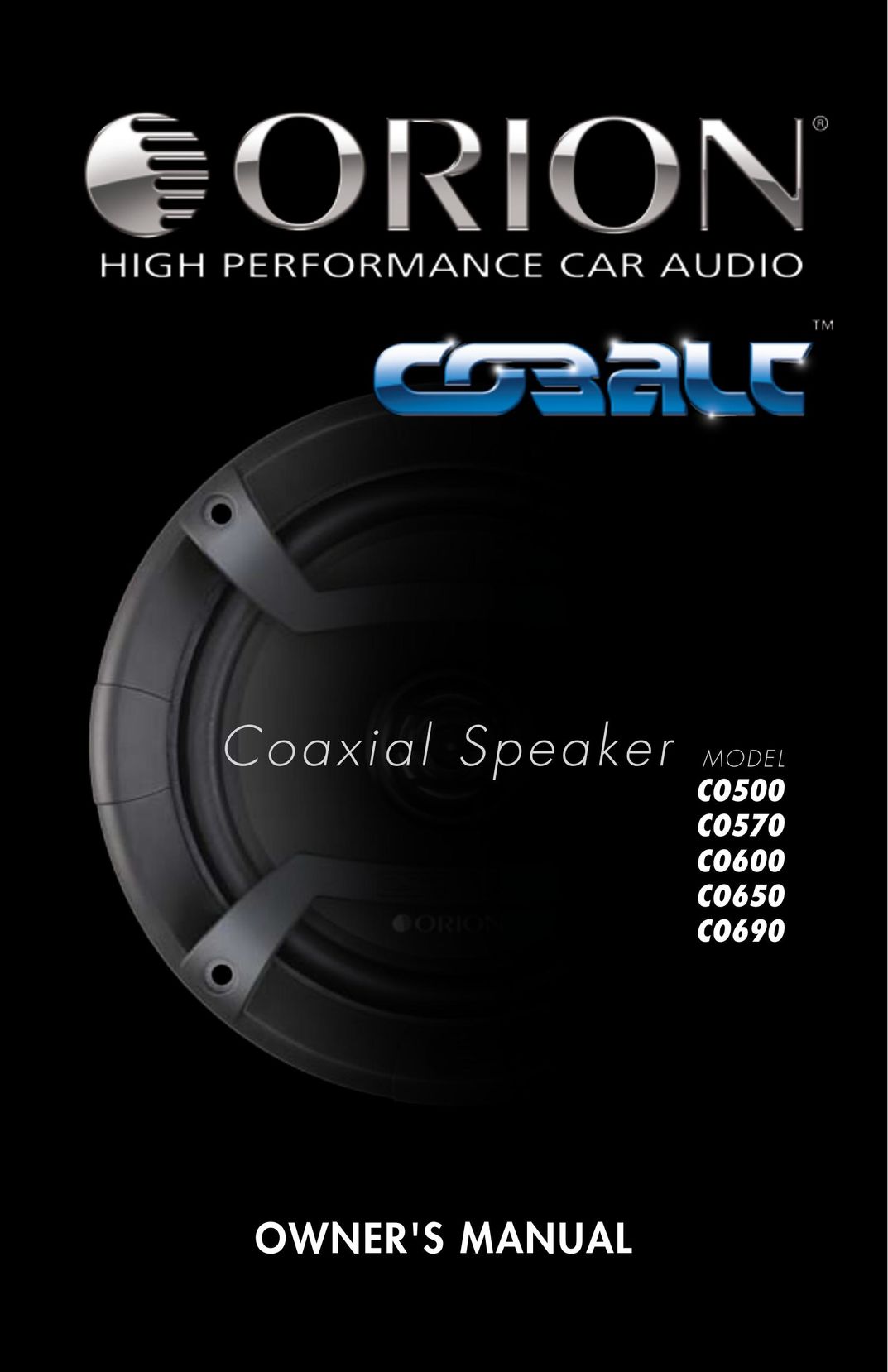 Orion Car Audio CO500 Car Speaker User Manual