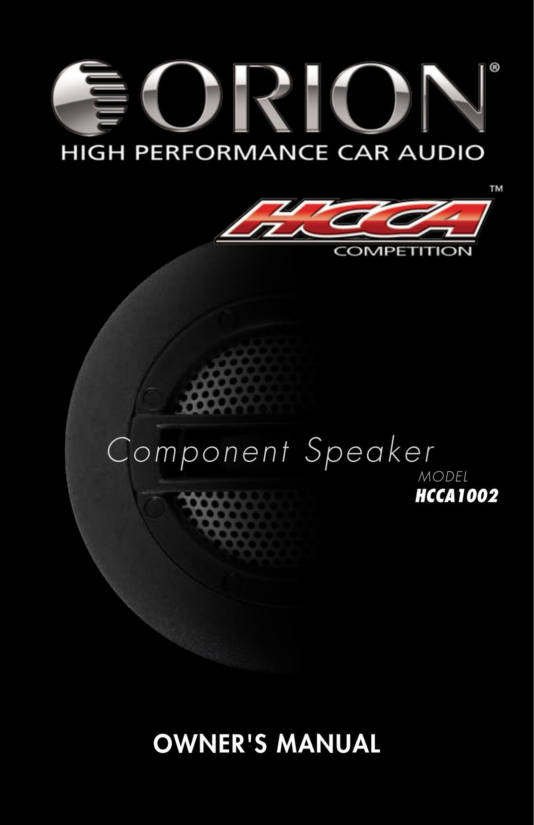 Orion Car Audio HCCA1002 Car Speaker User Manual