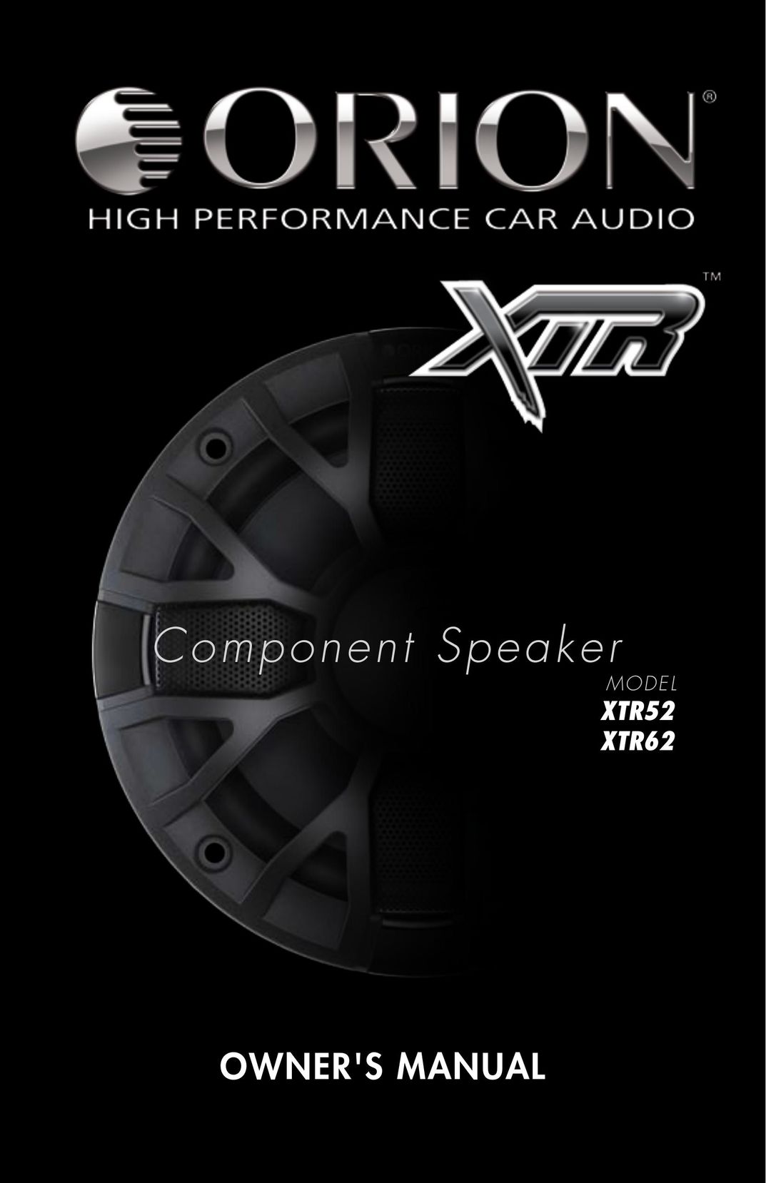 Orion Car Audio XTR52 Car Speaker User Manual