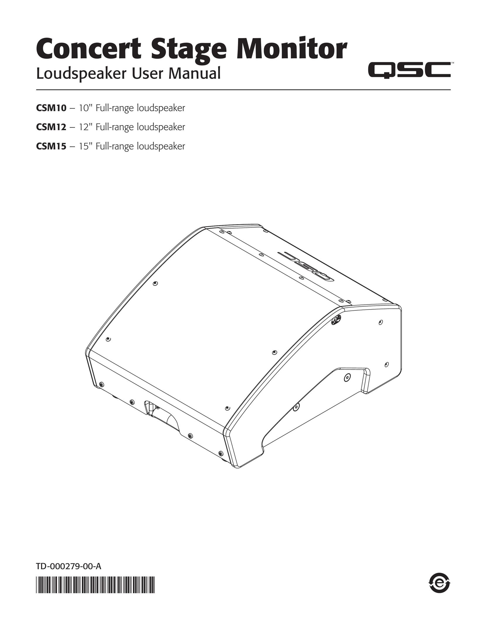 QSC Audio CSM12 Car Speaker User Manual