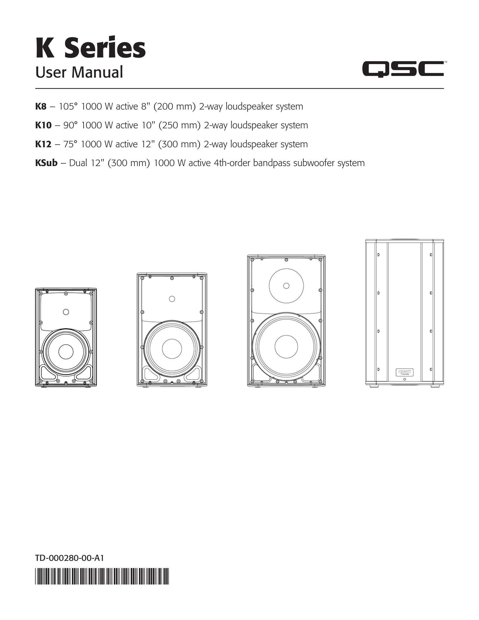 QSC Audio K10 Car Speaker User Manual