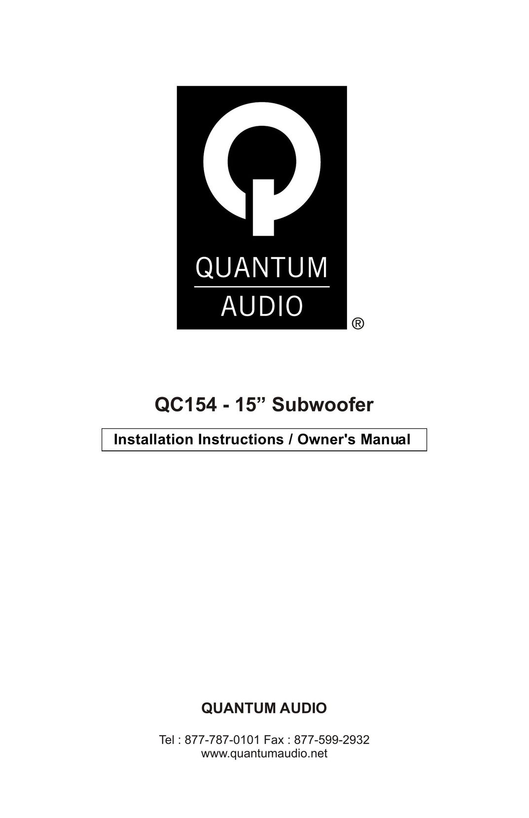 Quantum Audio QC154 Car Speaker User Manual