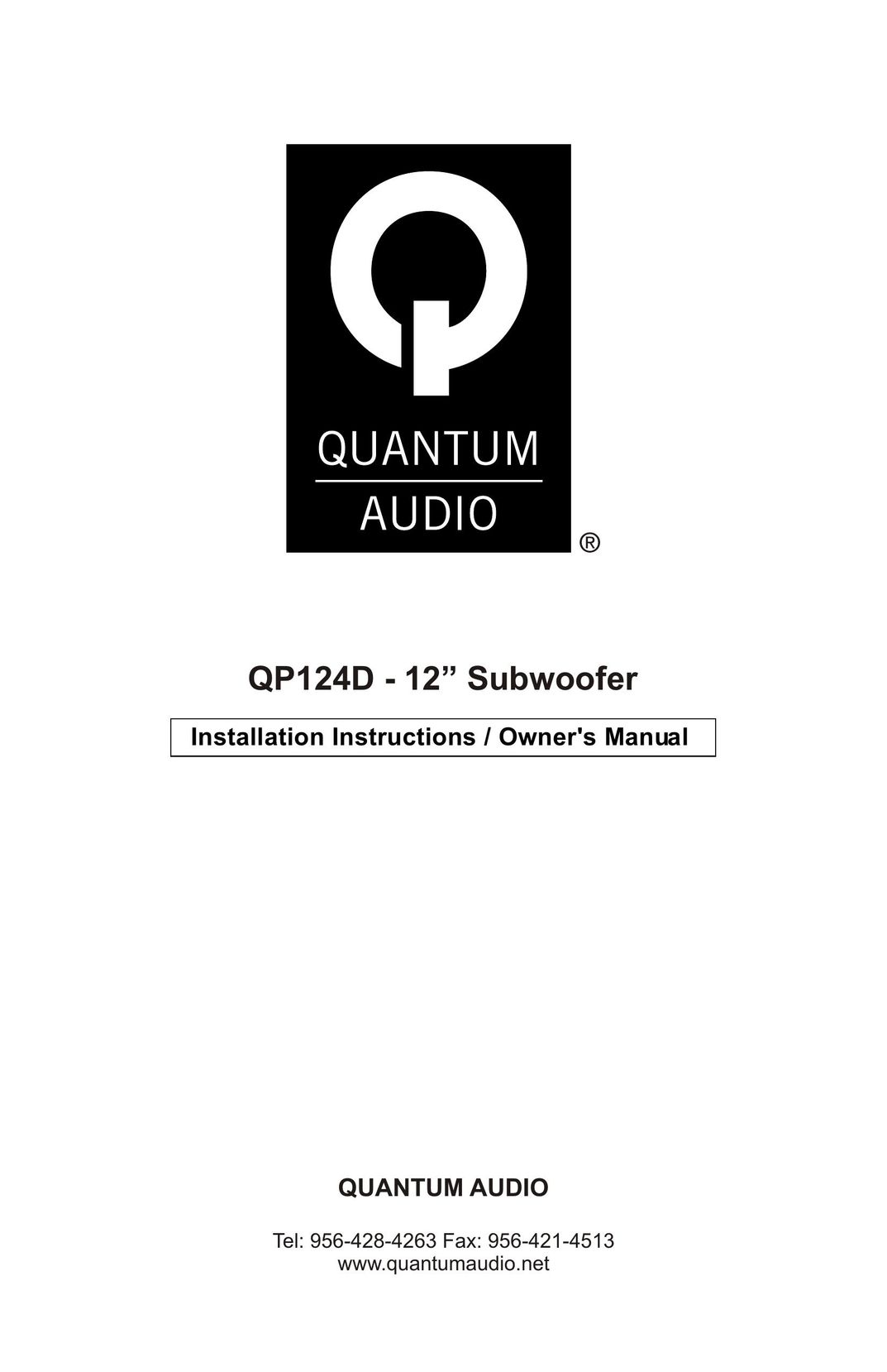 Quantum Audio QP124D Car Speaker User Manual