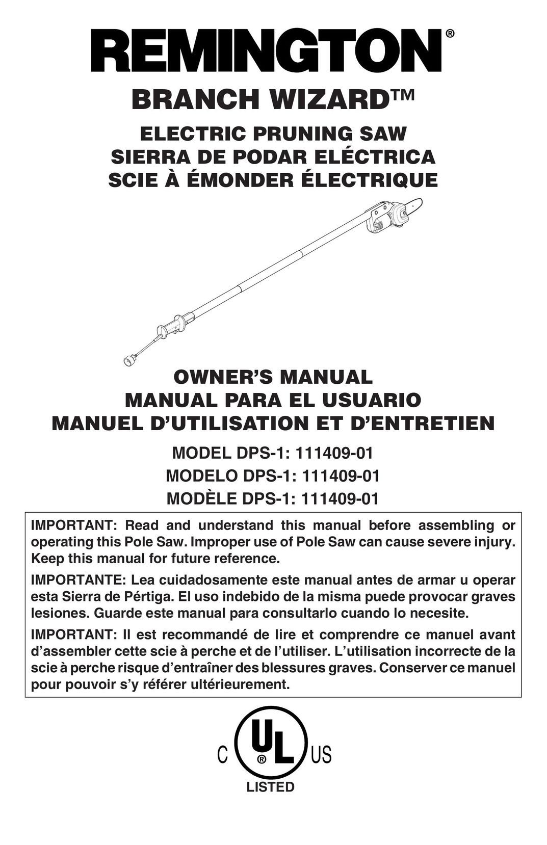 Remington Power Tools DPS-1: 111409-01 Car Speaker User Manual