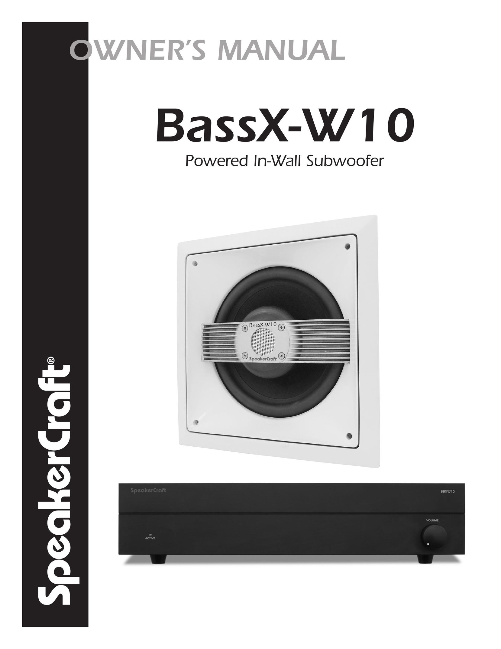 SpeakerCraft BassX-W10 Car Speaker User Manual