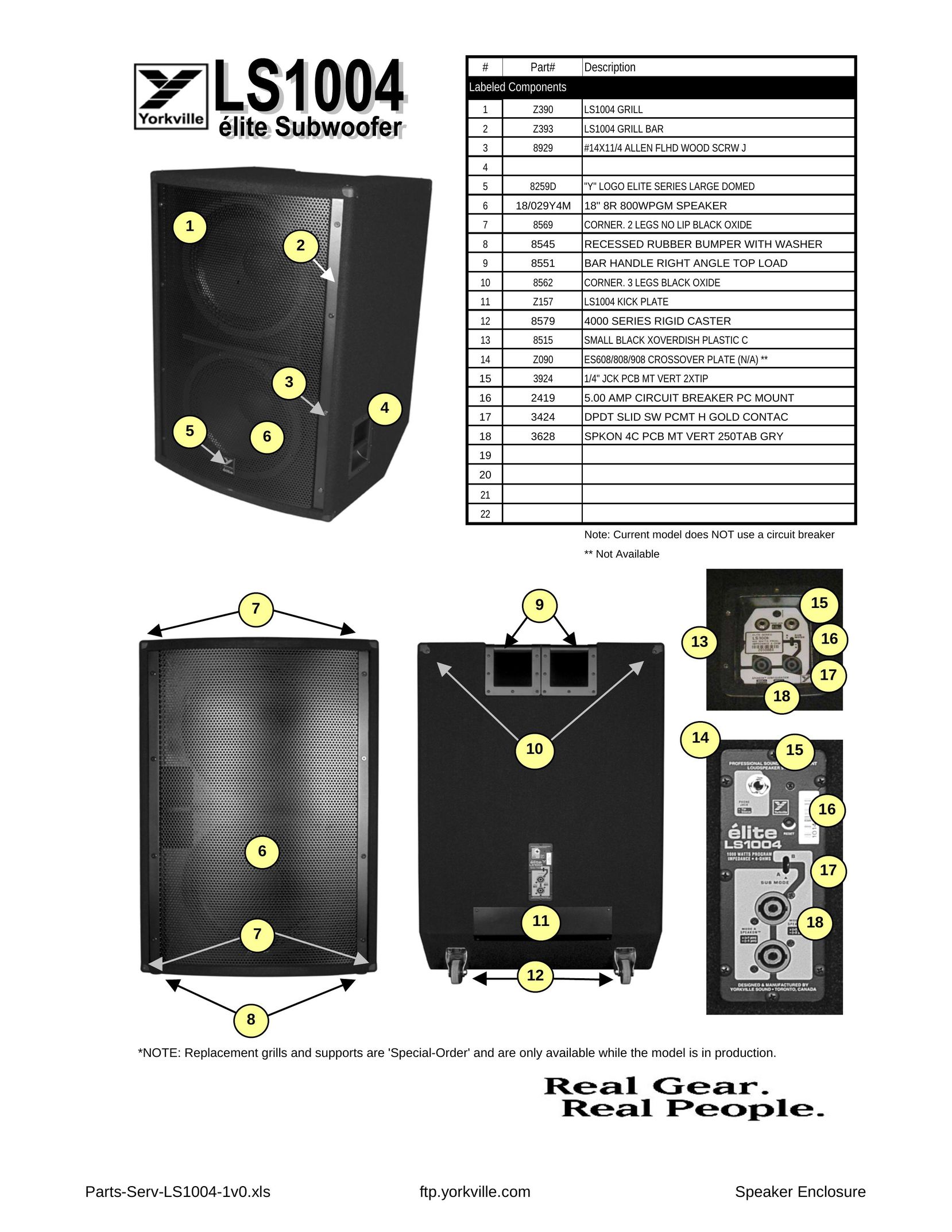 Yorkville Sound LS1004 Car Speaker User Manual