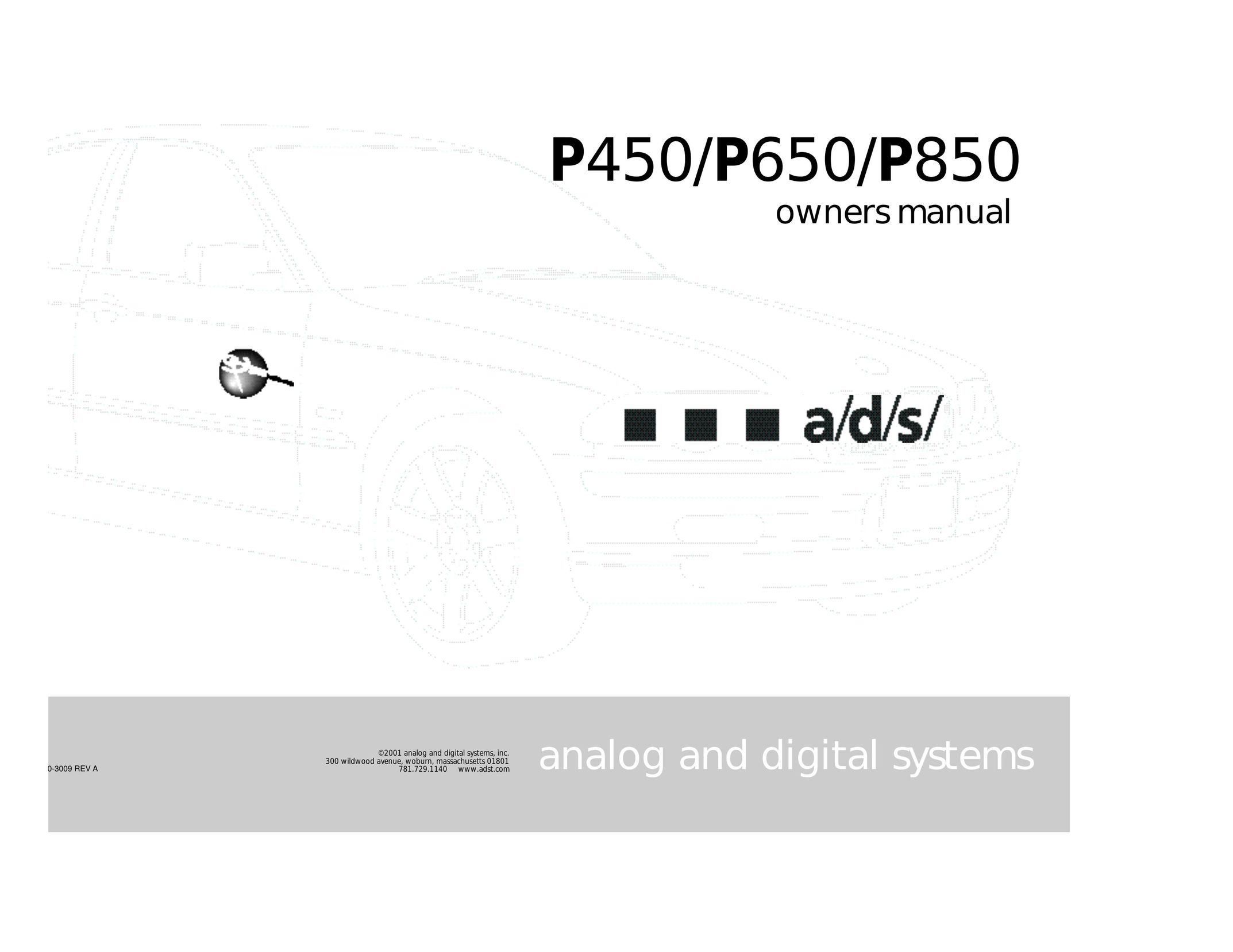 a/d/s/ P850 Car Stereo System User Manual