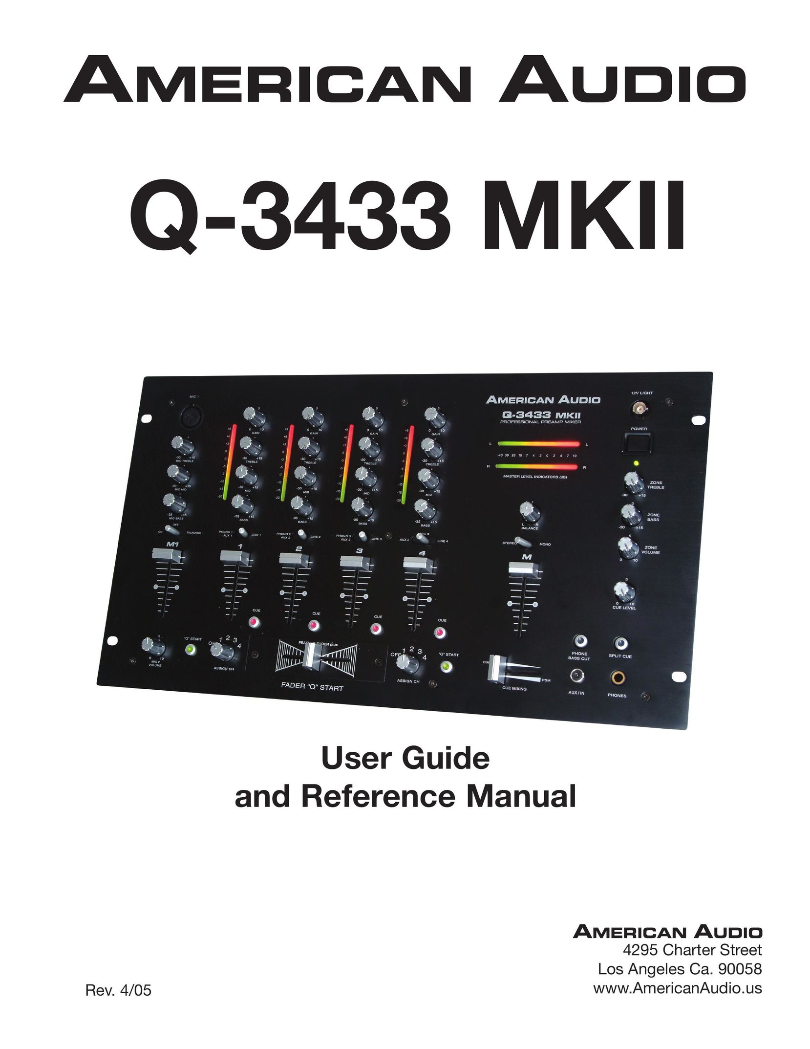 American Audio Q-3433 Car Stereo System User Manual
