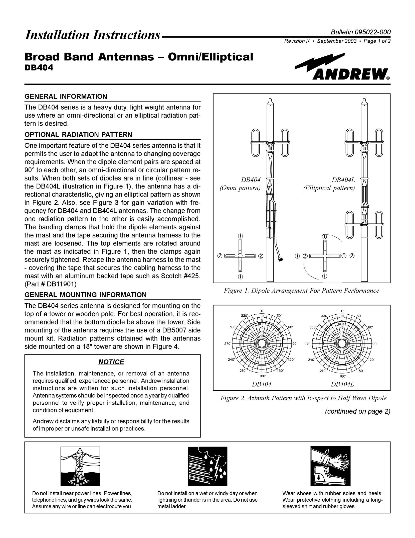 Andrew DB404 Car Stereo System User Manual