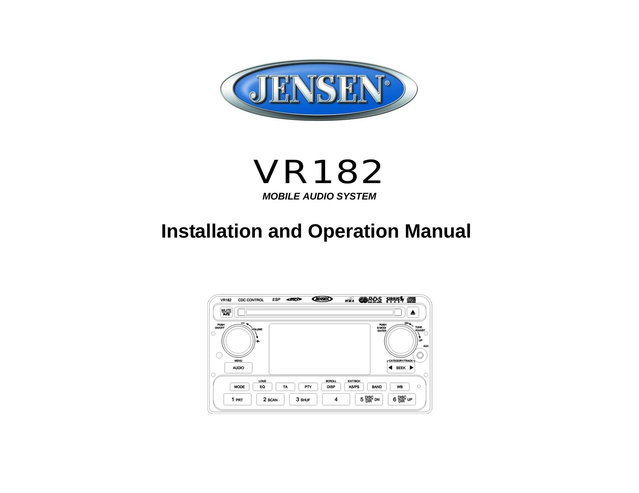 ASA Electronics VR182 Car Stereo System User Manual