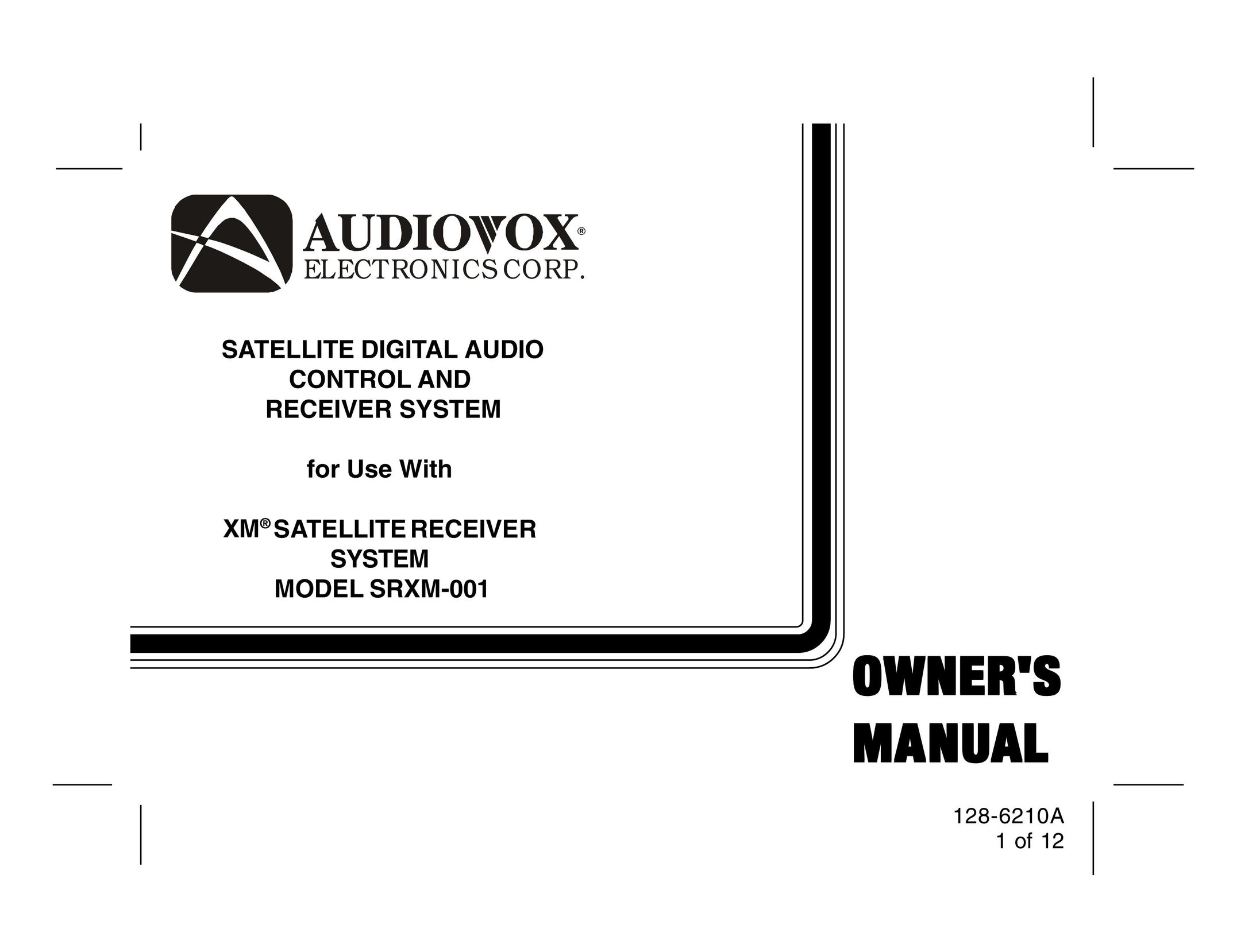 Audiovox 128-6210A Car Stereo System User Manual