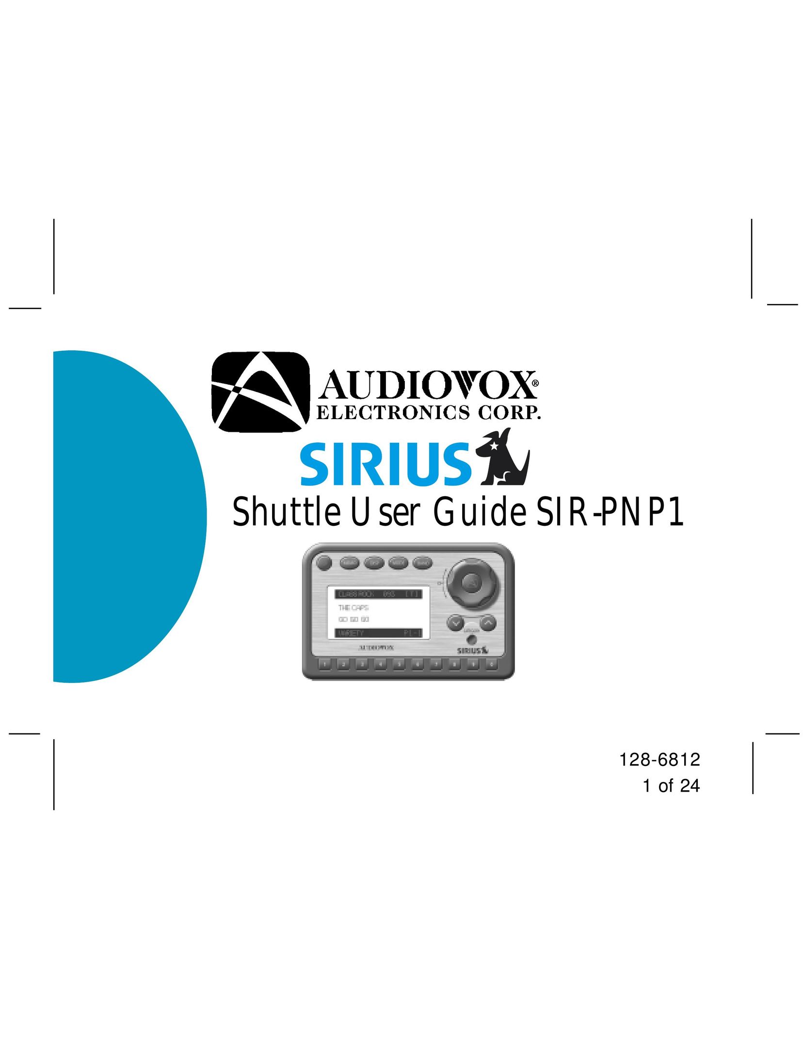 Audiovox 128-6812 Car Stereo System User Manual