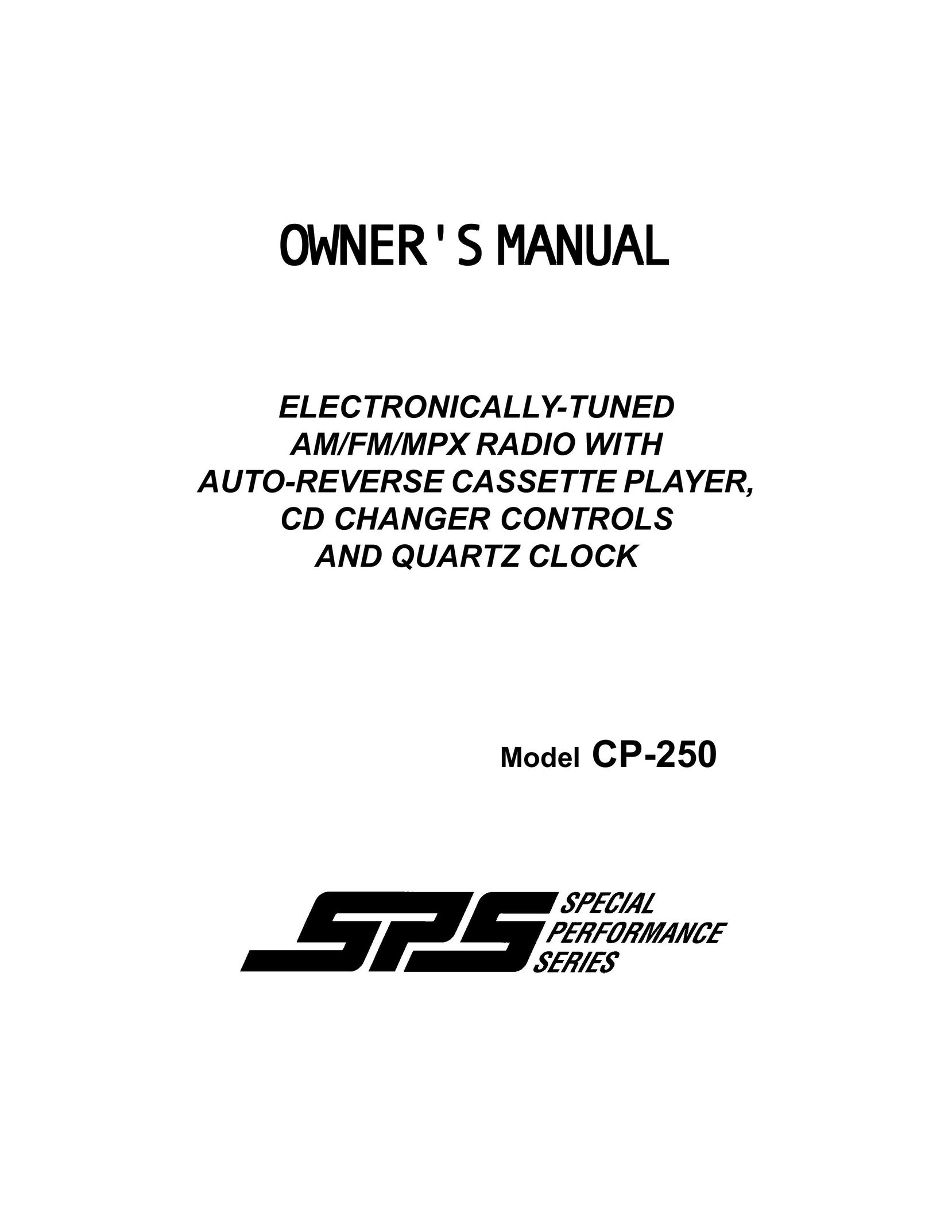 Audiovox CP-250 Car Stereo System User Manual