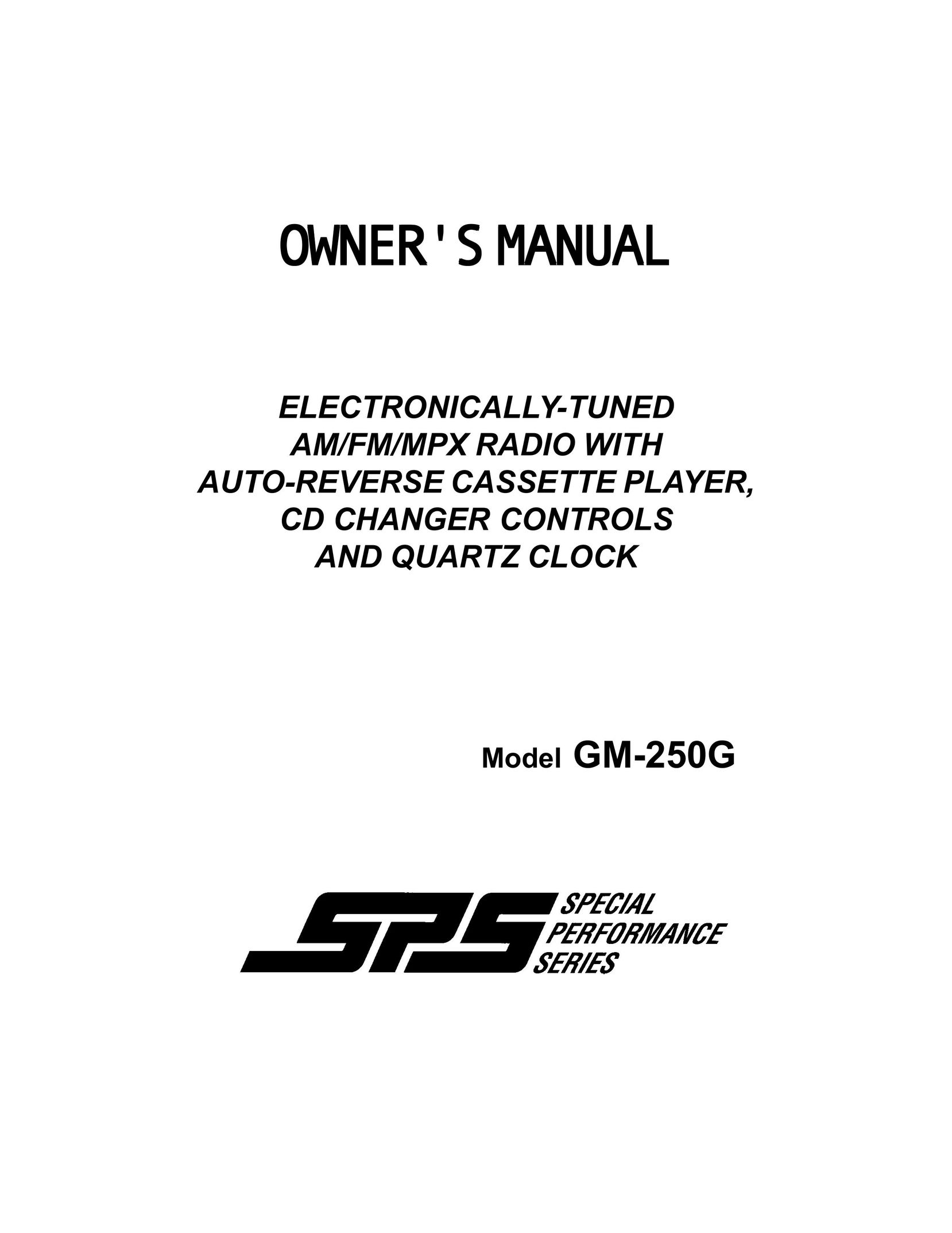 Audiovox GM-250G Car Stereo System User Manual